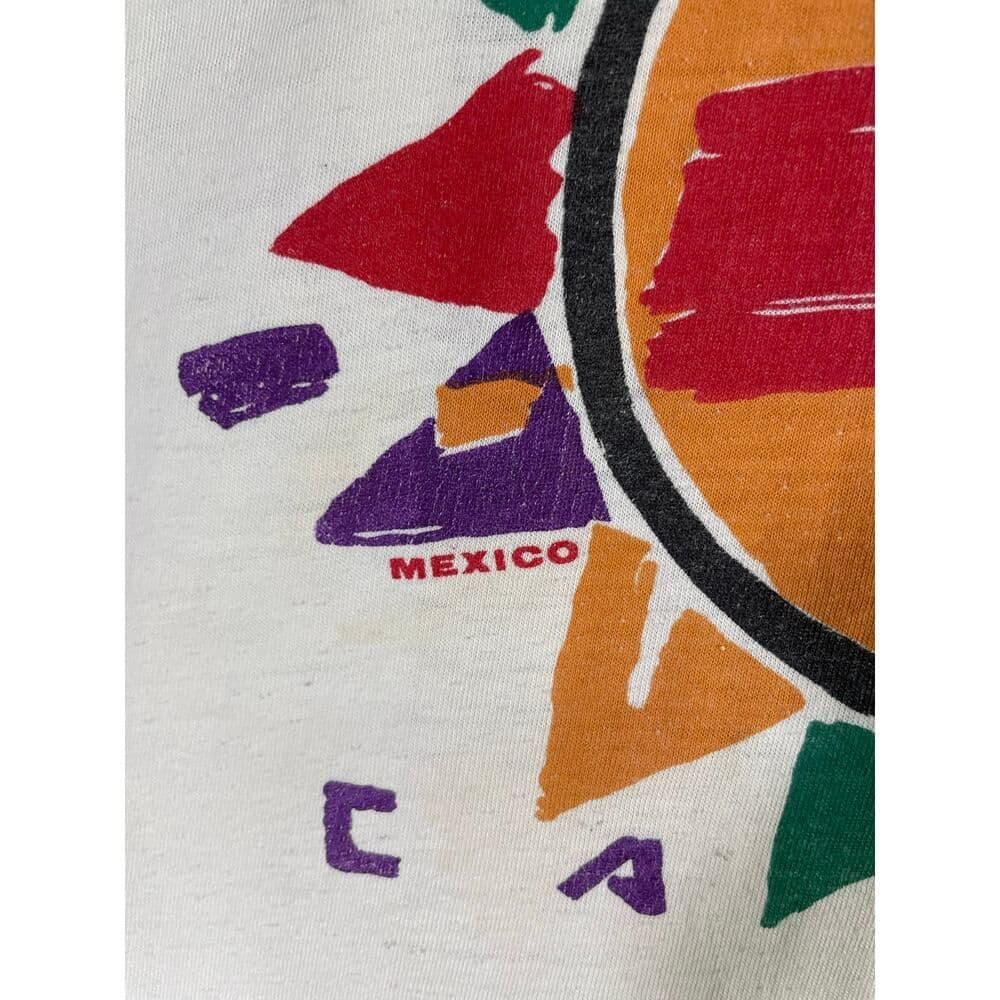 Vintage Cancun Mexico T Shirt Mens XL Sun Face Graphic Tee Miro Toucan 90s - Thumbnail 8