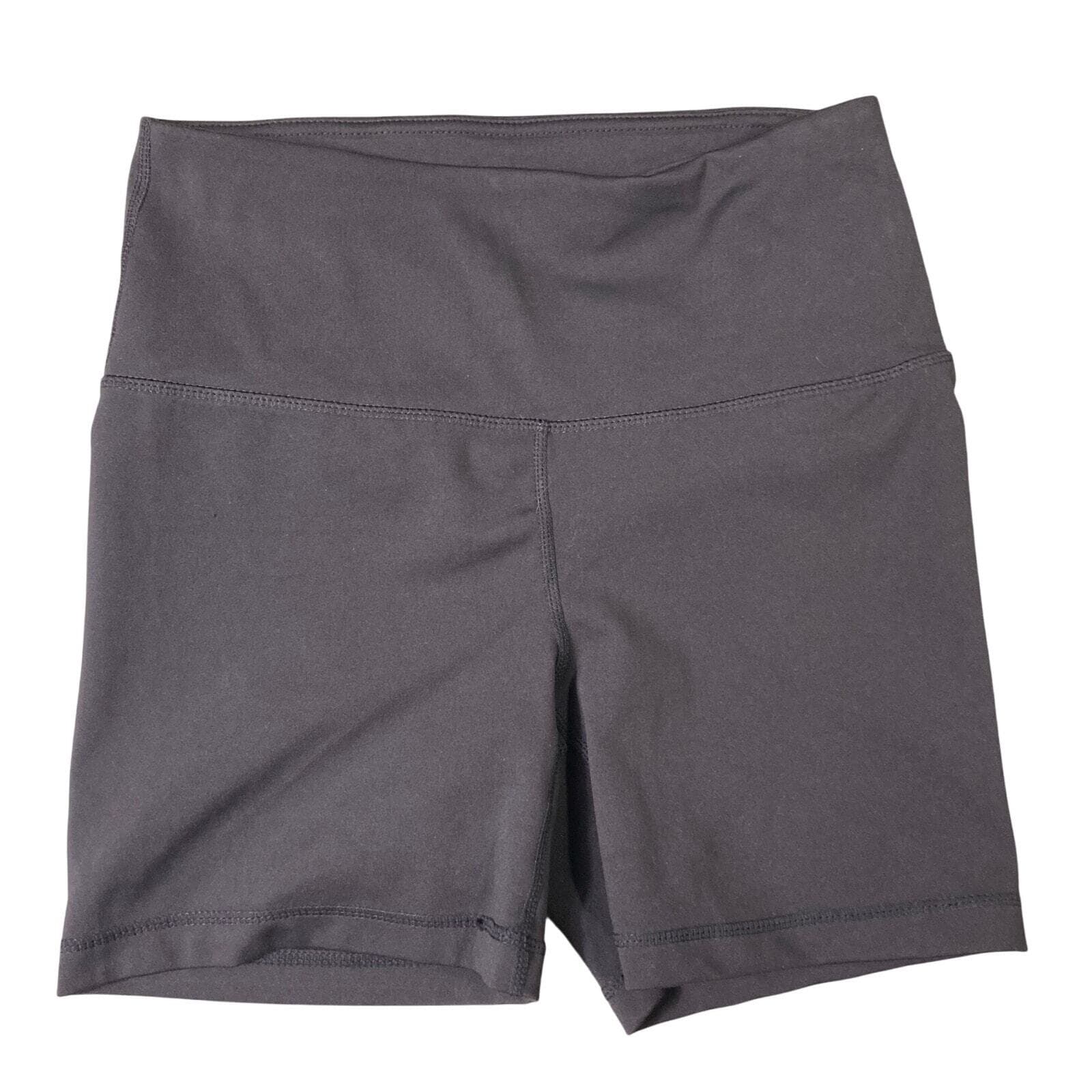 Womens Biker Shorts Size Small Black High Waist Activewear Workout Stretch