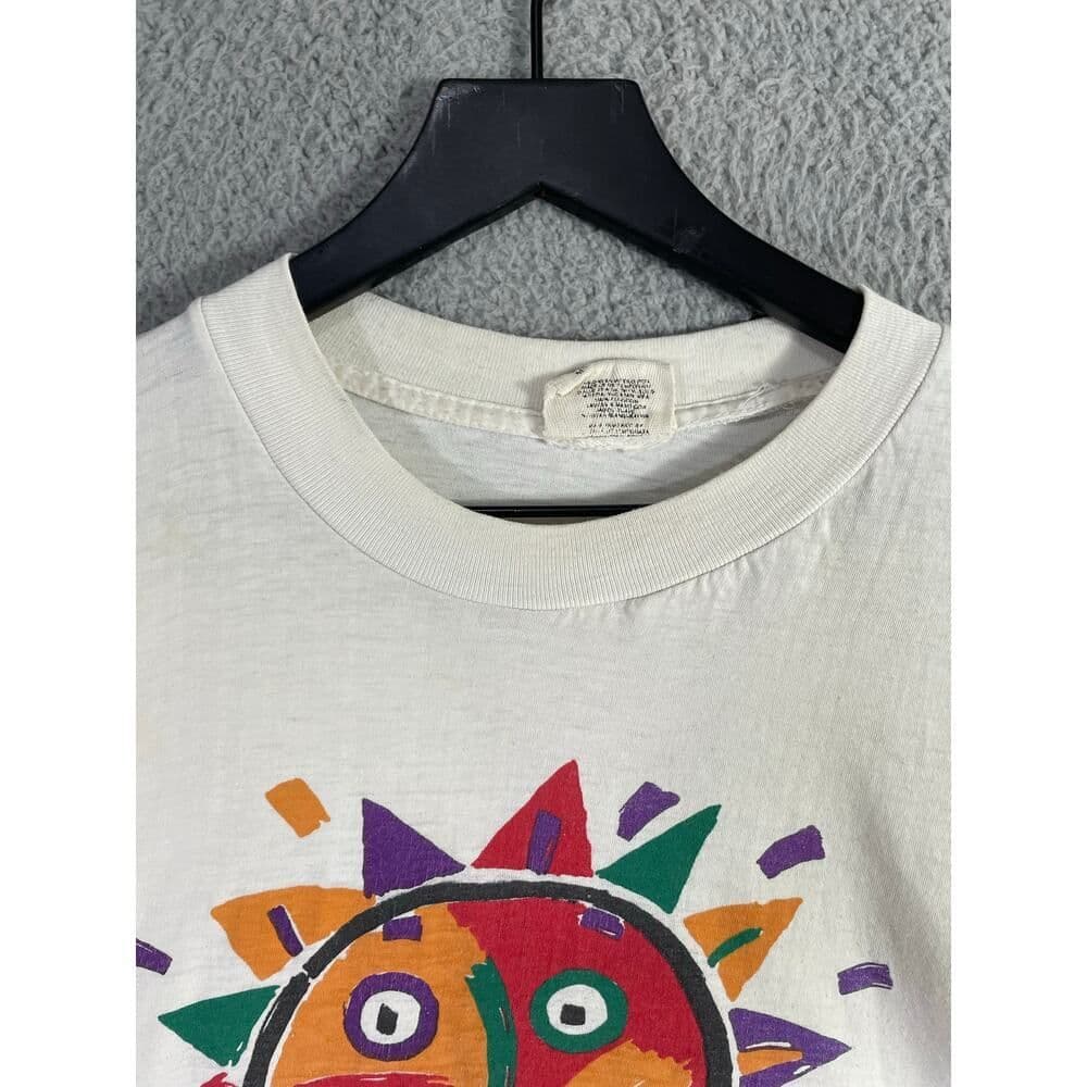 Vintage Cancun Mexico T Shirt Mens XL Sun Face Graphic Tee Miro Toucan 90s - Thumbnail 10