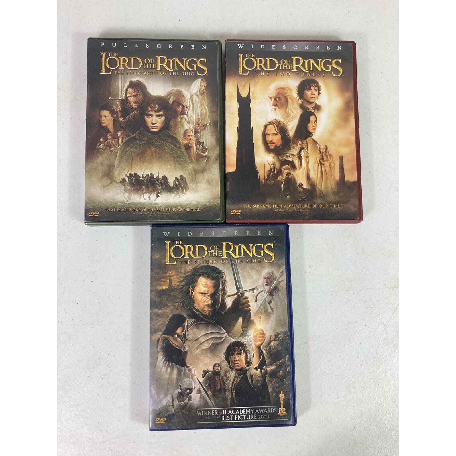 Lord of the Rings DVD Trilogy Lot Fellowship Two Towers Return King Movie Set - Thumbnail 5