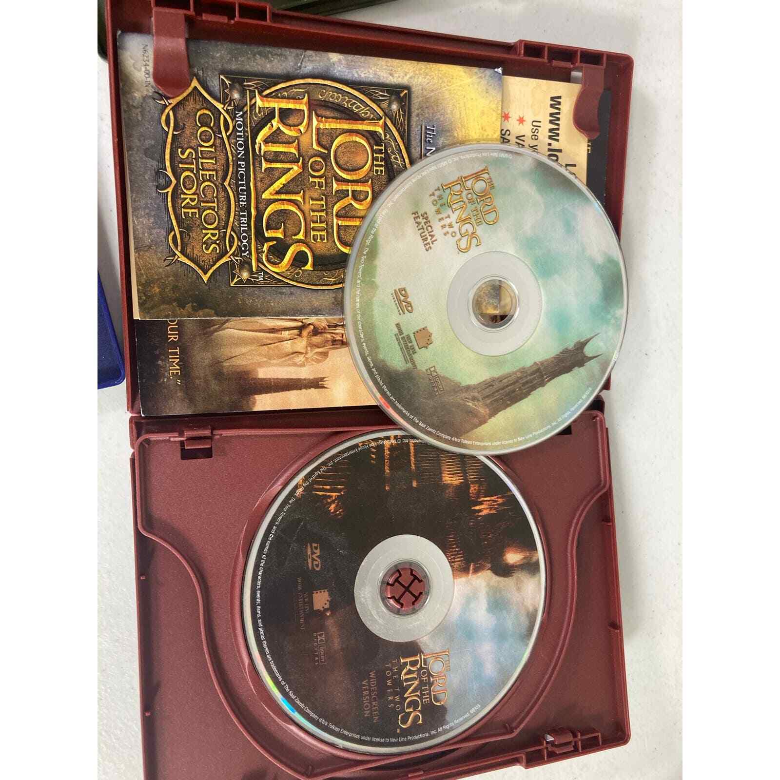 Lord of the Rings DVD Trilogy Lot Fellowship Two Towers Return King Movie Set - Thumbnail 9