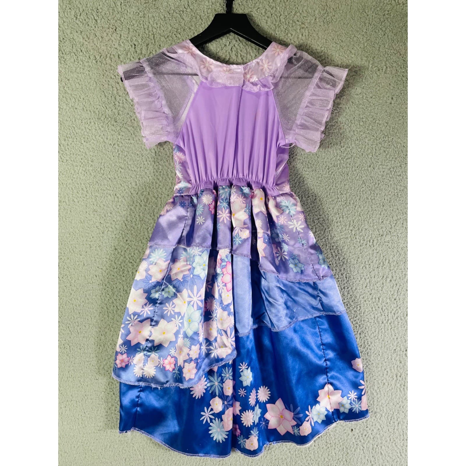 Disney Encanto Isabela Costume Dress Girls 4-6X Purple Floral Halloween - Thumbnail 5