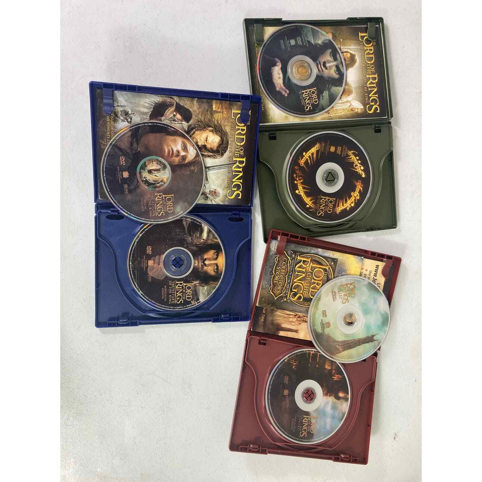 Lord of the Rings DVD Trilogy Lot Fellowship Two Towers Return King Movie Set - Thumbnail 7