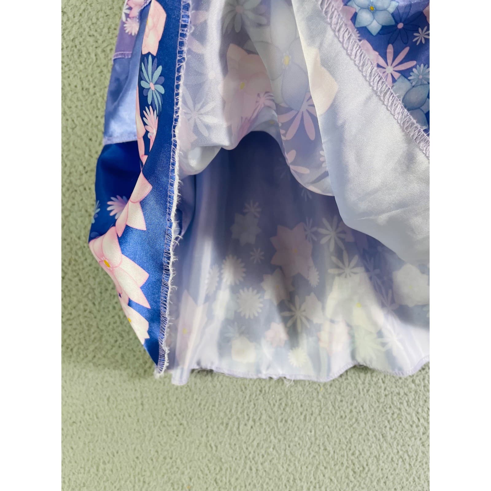 Disney Encanto Isabela Costume Dress Girls 4-6X Purple Floral Halloween - Thumbnail 4
