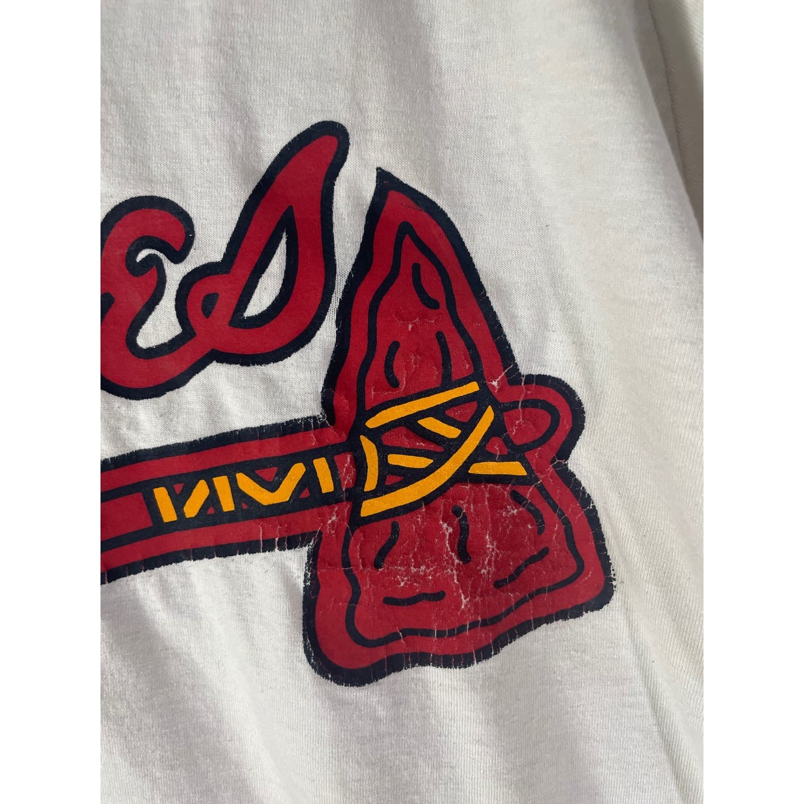 Vintage 90s Atlanta Braves Jersey Mens L Russell Athletic MLB Button Front USA - Thumbnail 7