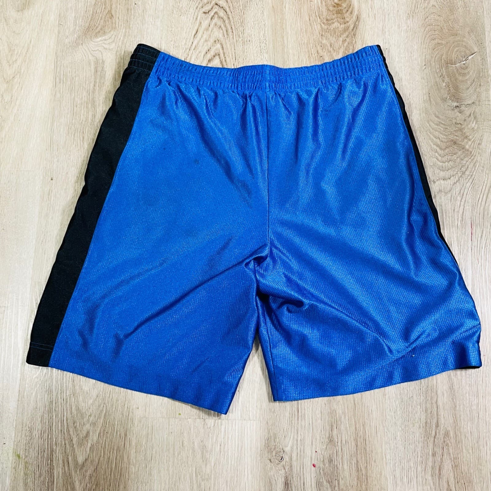 Nike Basketball Shorts Mens Medium Blue Black Mesh Swoosh Y2K Vintage - Thumbnail 11
