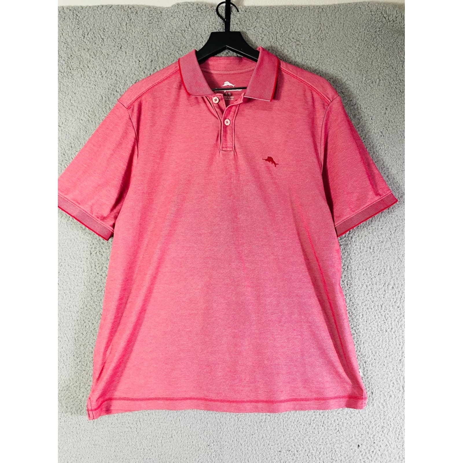 Tommy Bahama Polo Shirt Mens Large Pink Short Sleeve Golf Casual Marlin - Thumbnail 6