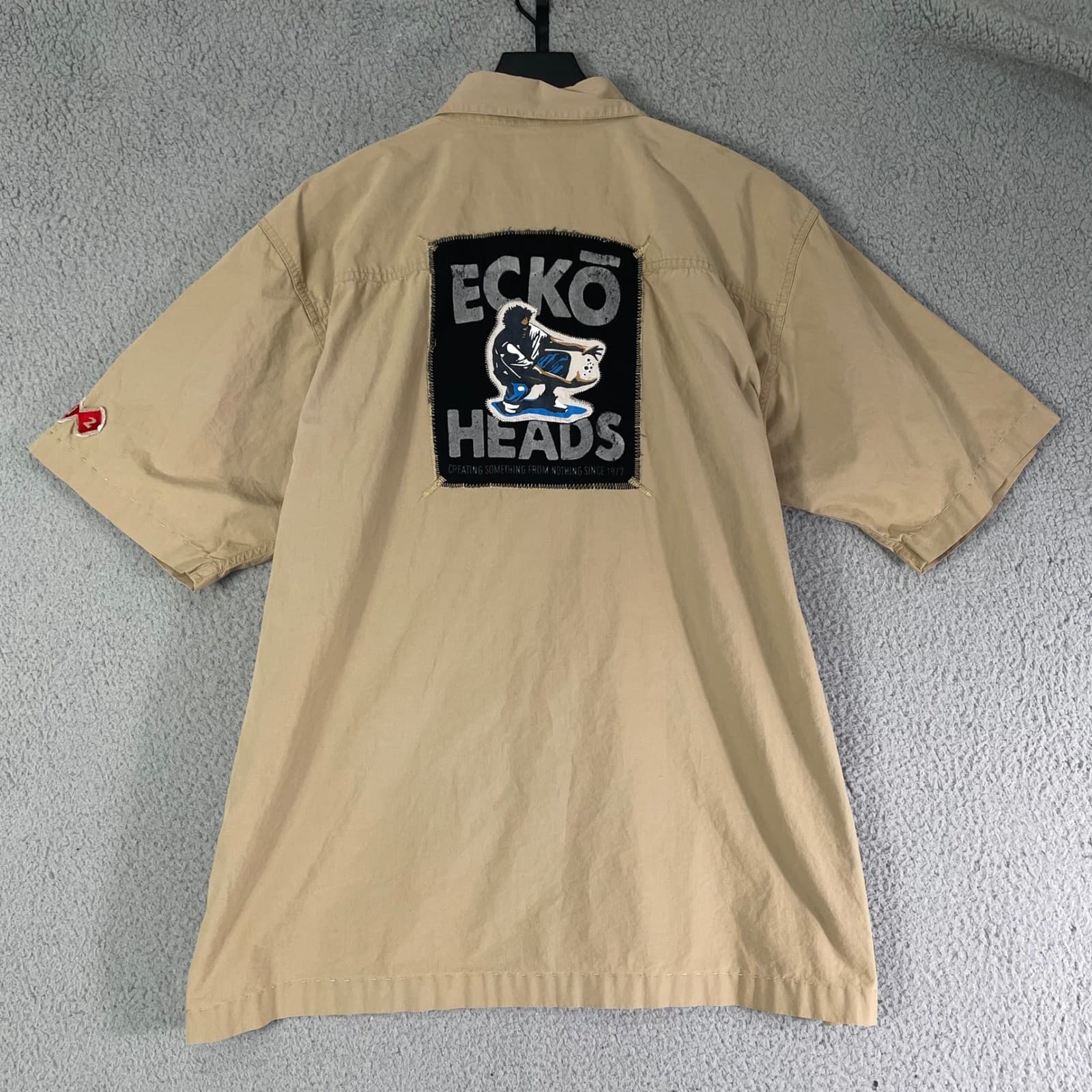 Vintage Ecko Unltd Shirt Mens XL Button Up Ecko Heads Patch Y2K Hip Hop - Thumbnail 7