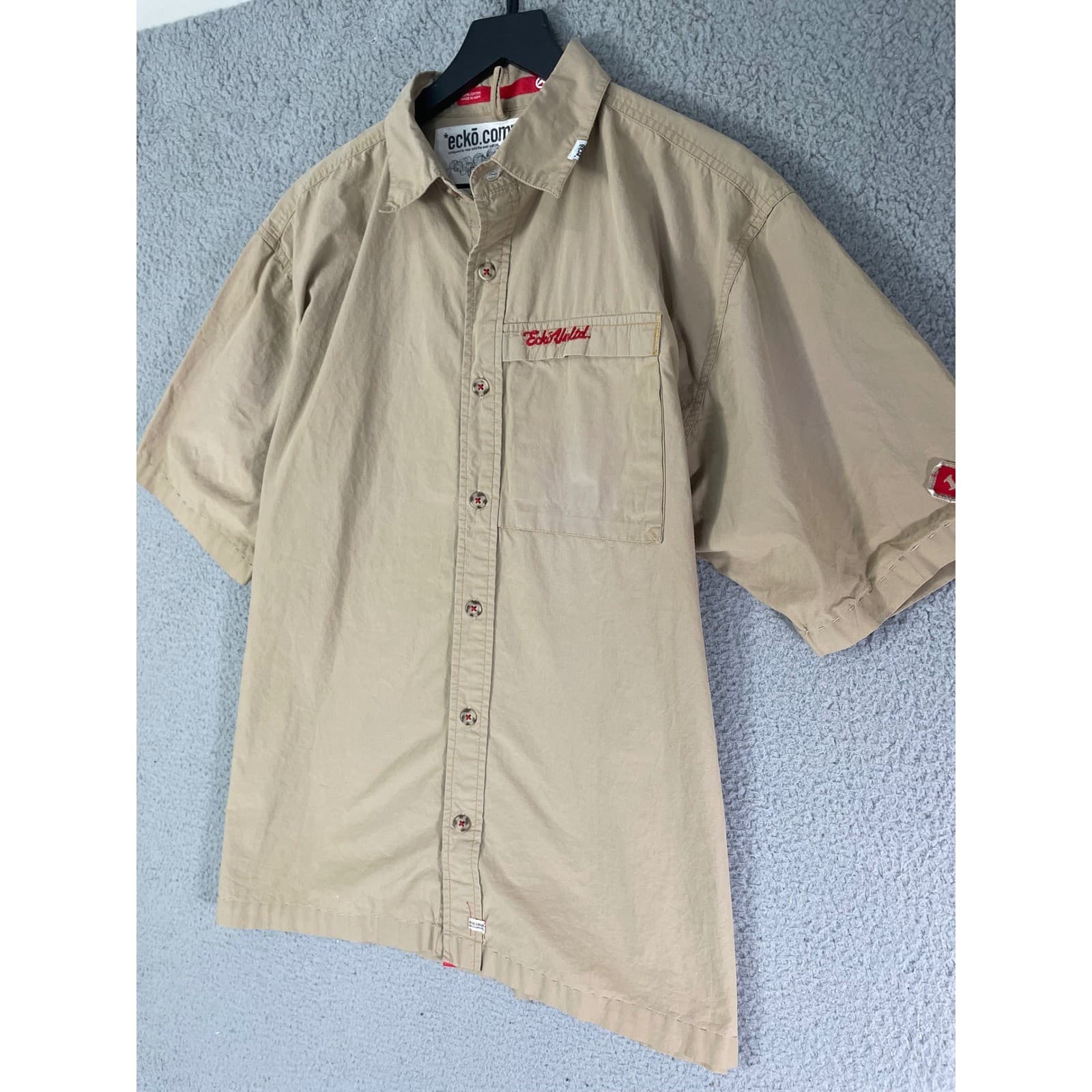 Vintage Ecko Unltd Shirt Mens XL Button Up Ecko Heads Patch Y2K Hip Hop - Thumbnail 10