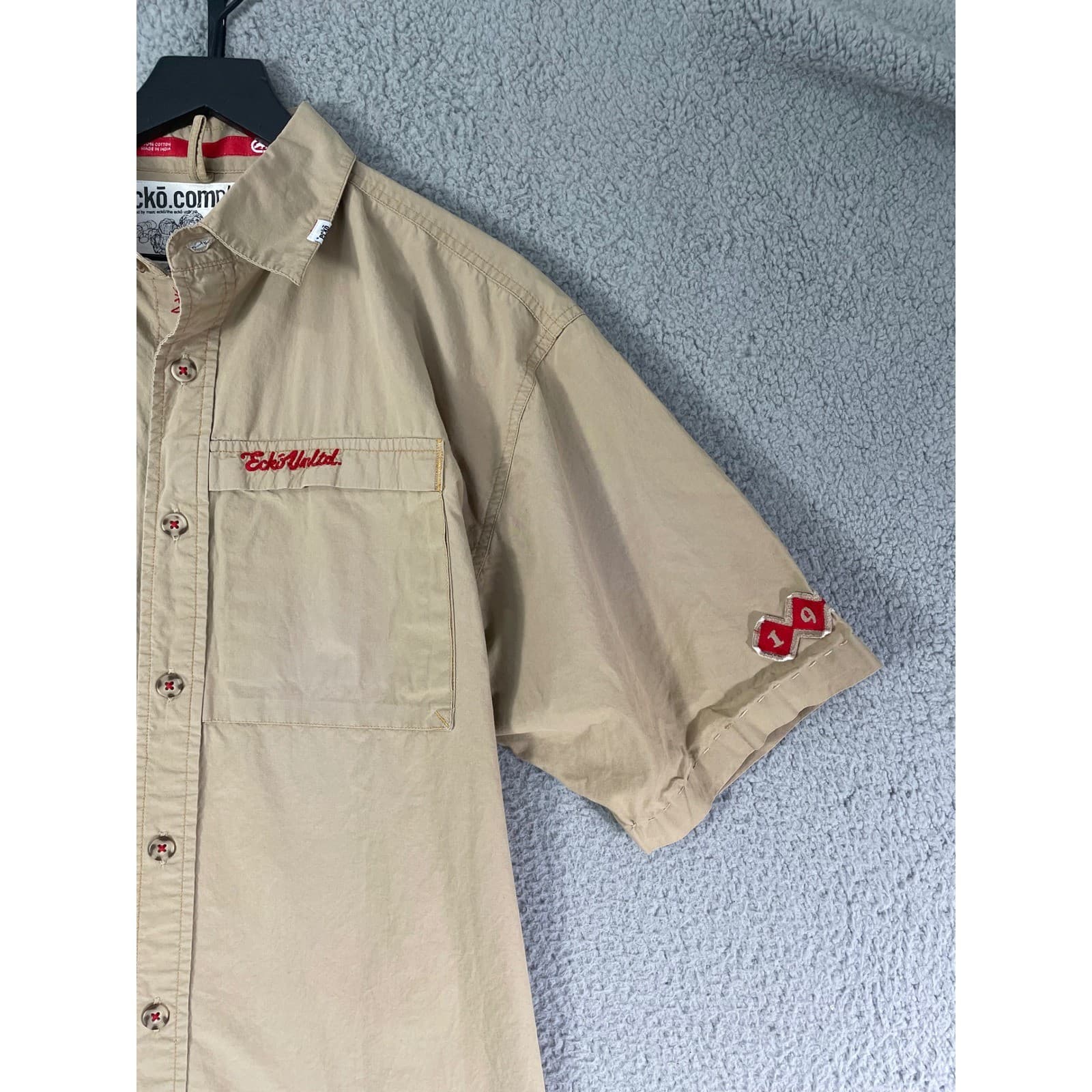 Vintage Ecko Unltd Shirt Mens XL Button Up Ecko Heads Patch Y2K Hip Hop - Thumbnail 9