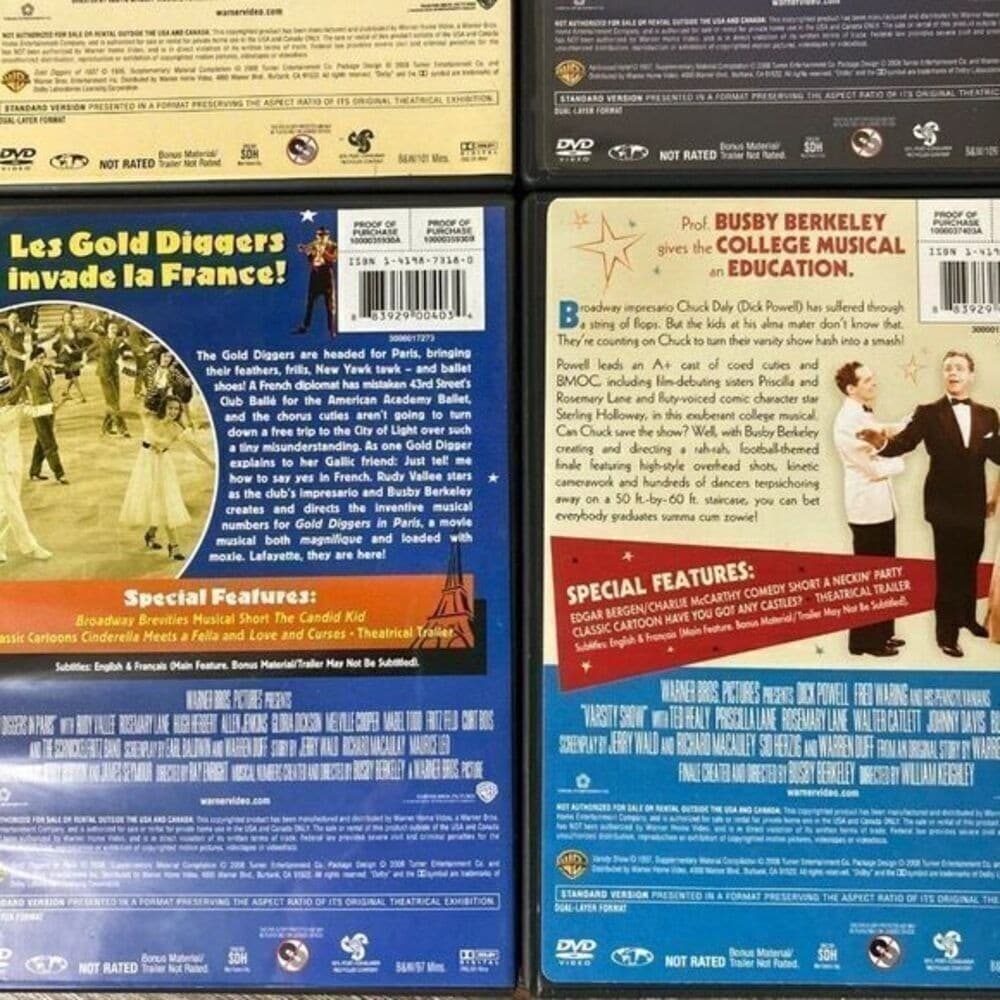 Busby Berkeley Collection Vol 2 DVD Gold Diggers 1937 Hollywood Hotel 4 Disc - Thumbnail 11