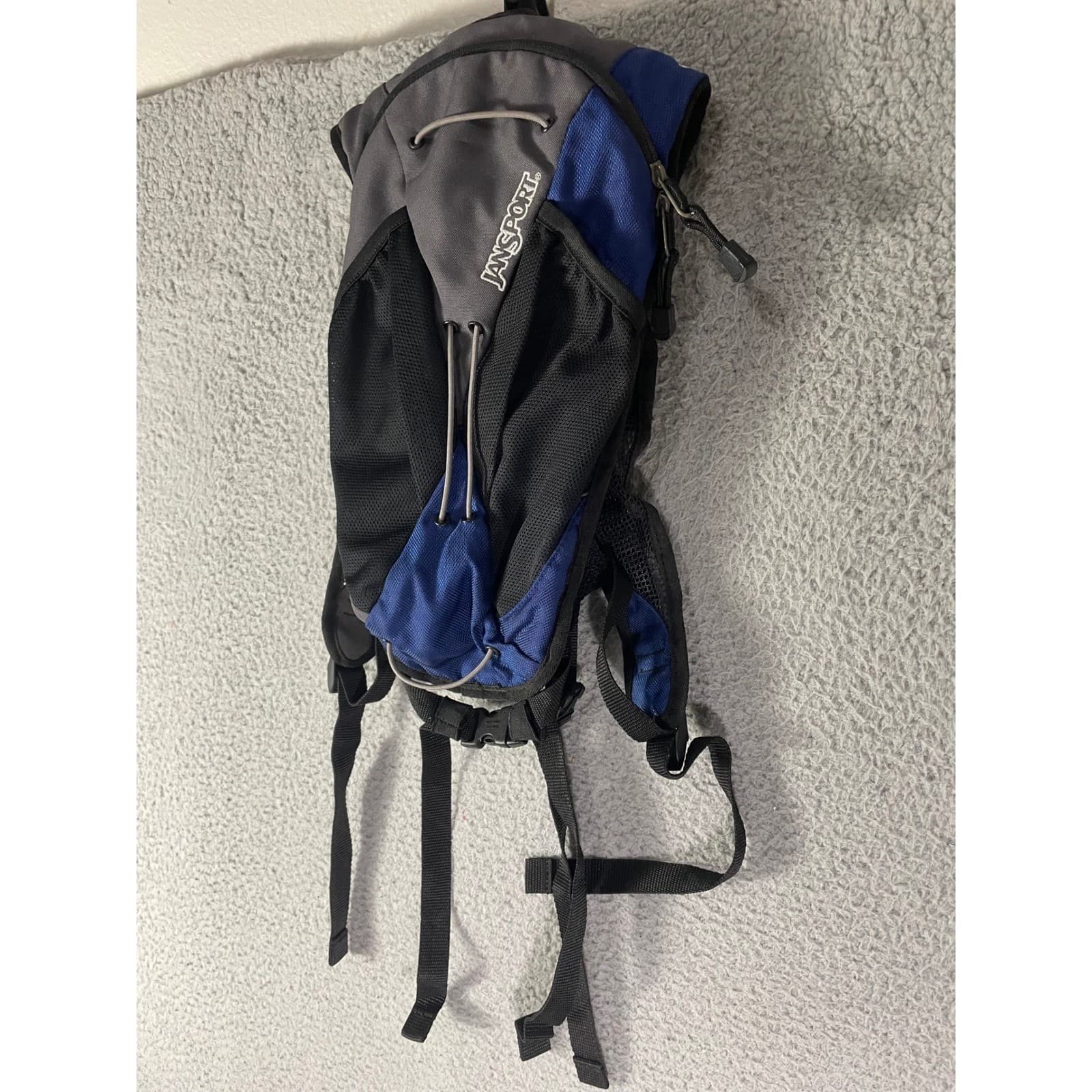 JanSport Helium Hydration Backpack Gray Blue Hiking Cycling Running Pack - Thumbnail 7