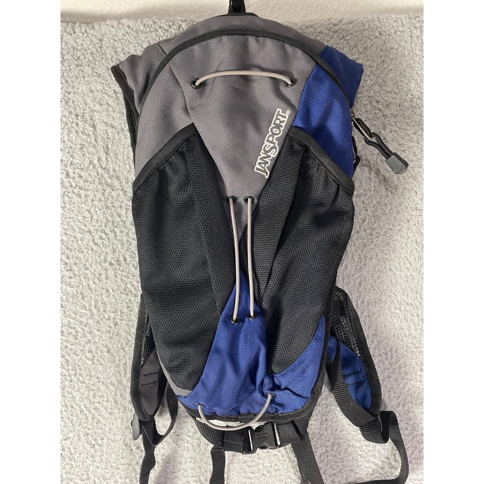 JanSport Helium Hydration Backpack Gray Blue Hiking Cycling Running Pack - Thumbnail 3