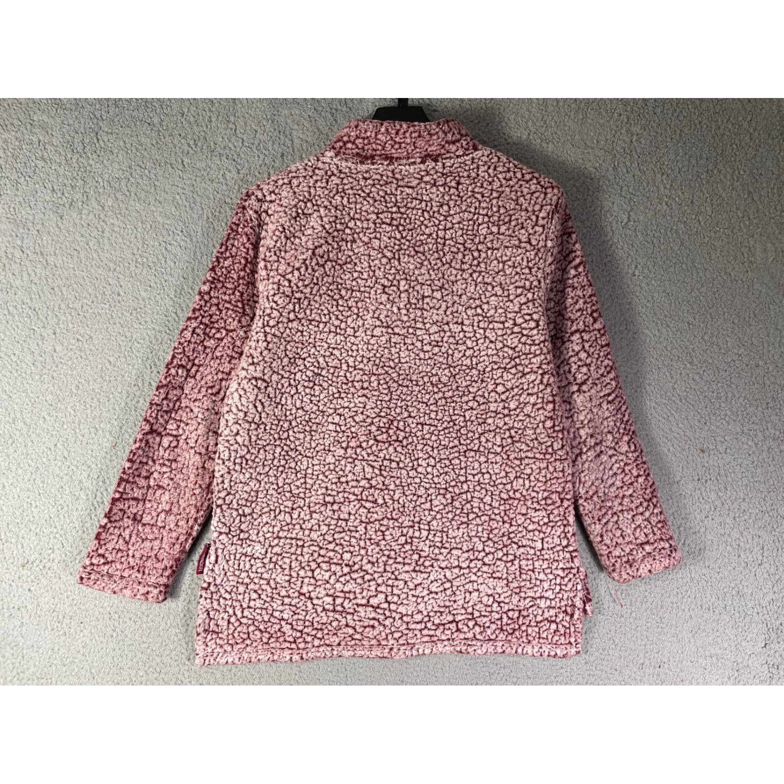 Harry Potter Sherpa Fleece Womens M Hogwarts Quarter Zip Pullover Pink Burgundy - Thumbnail 8