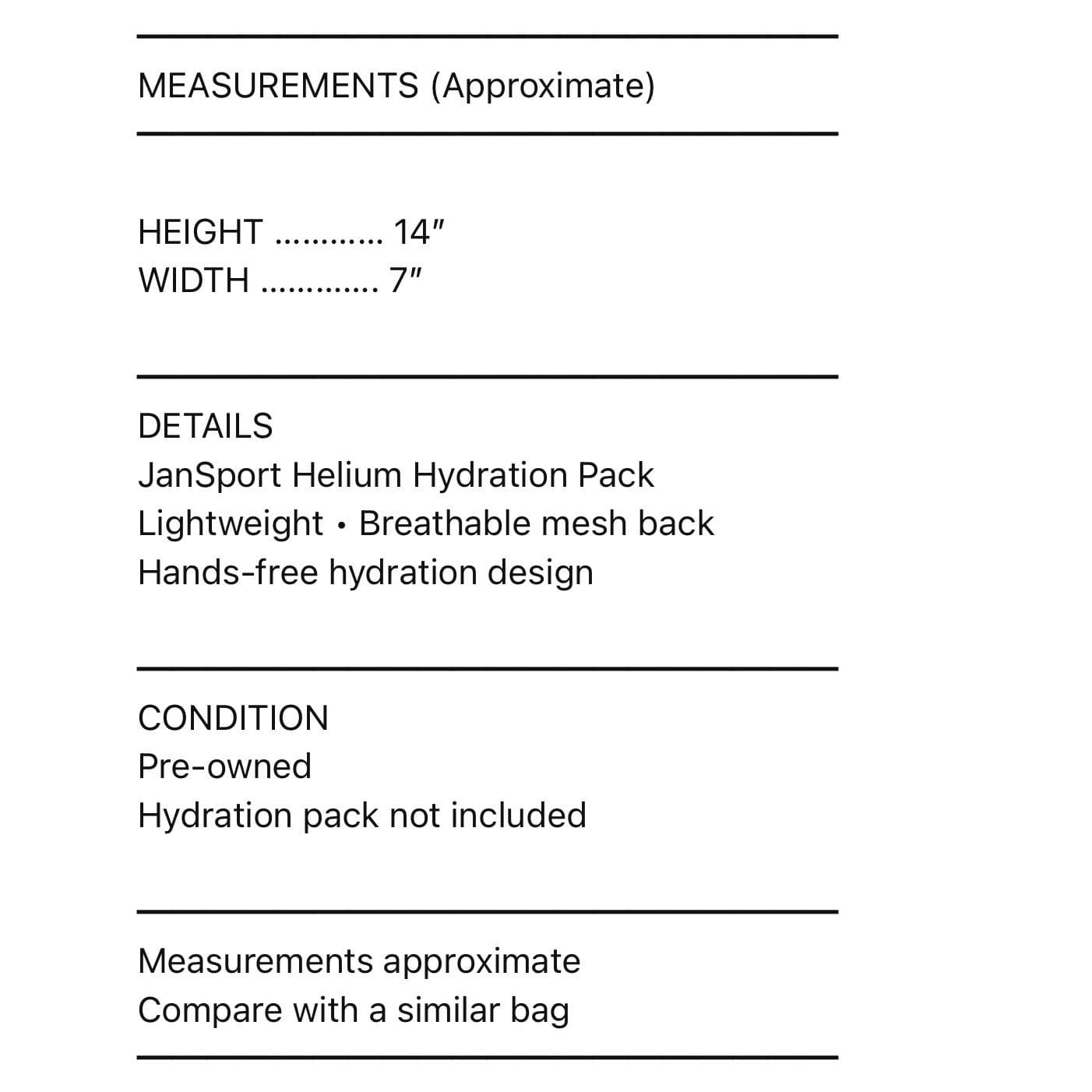 JanSport Helium Hydration Backpack Gray Blue Hiking Cycling Running Pack - Thumbnail 2