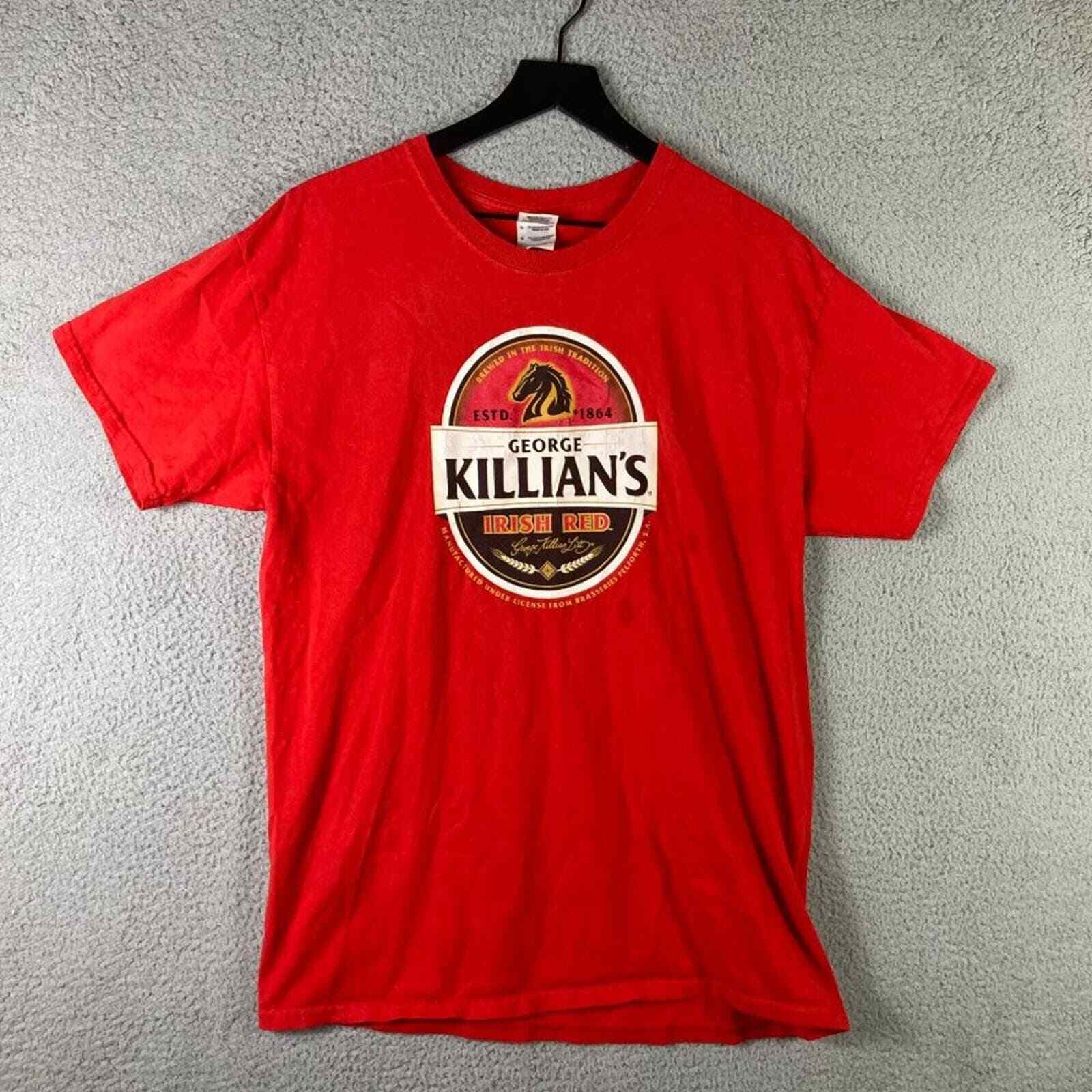 George Killians Irish Red Beer T Shirt Mens Large Vintage Graphic Bar Tee