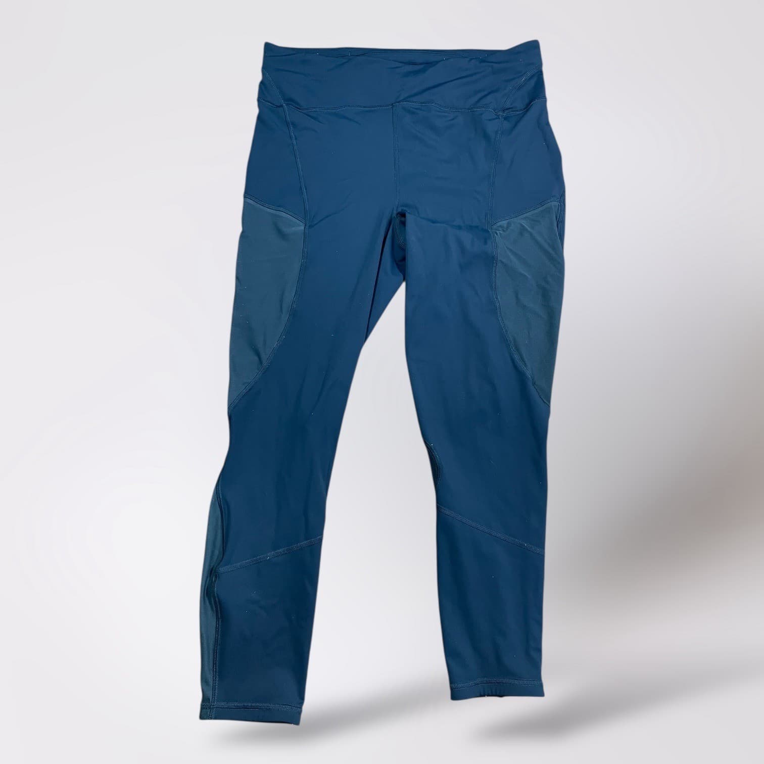 Lululemon Align Crop Leggings Womens 12 Blue High Rise Yoga Pants Pockets