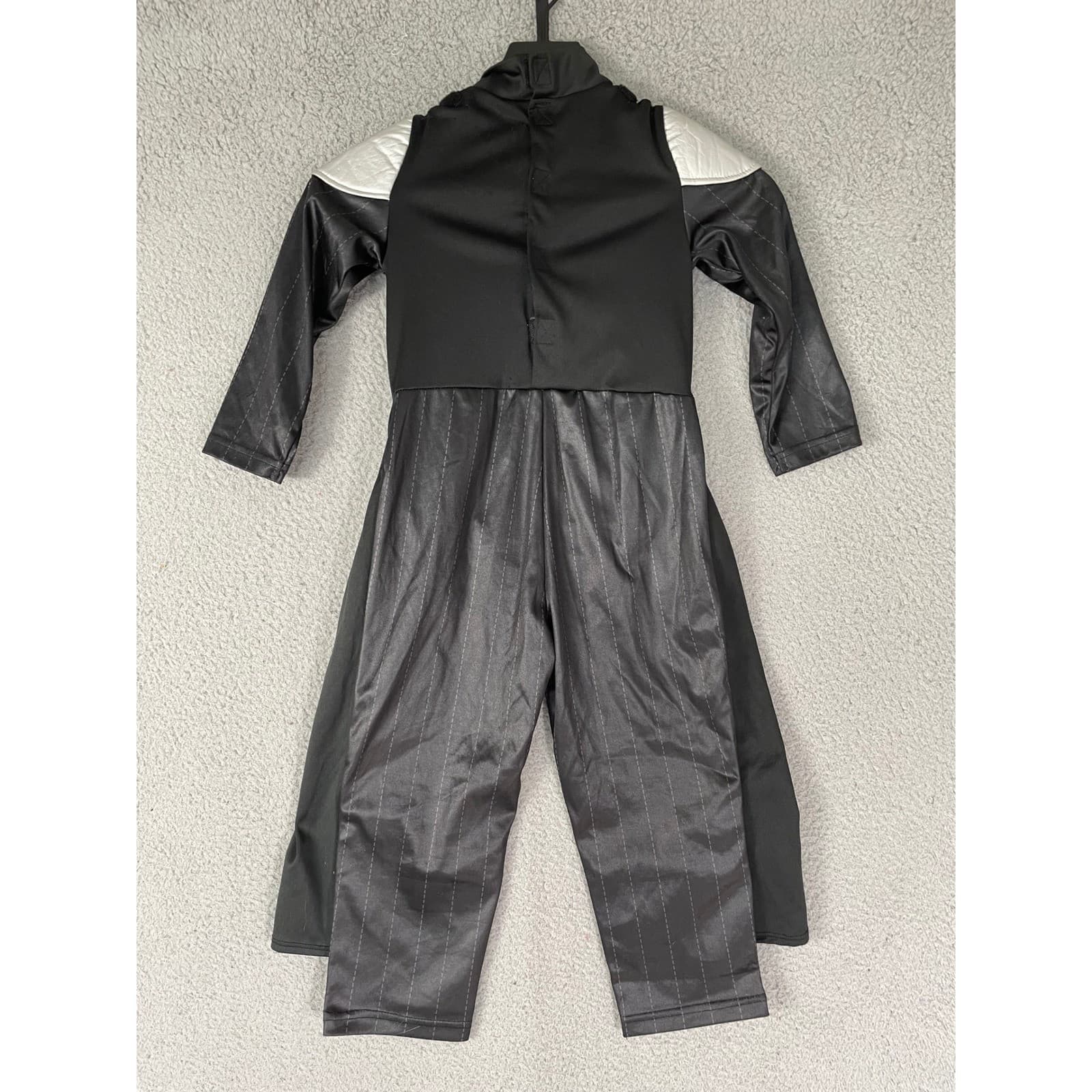 Star Wars Darth Vader Costume Kids Size 4 Disney Parks Jumpsuit Black Silver - Thumbnail 6
