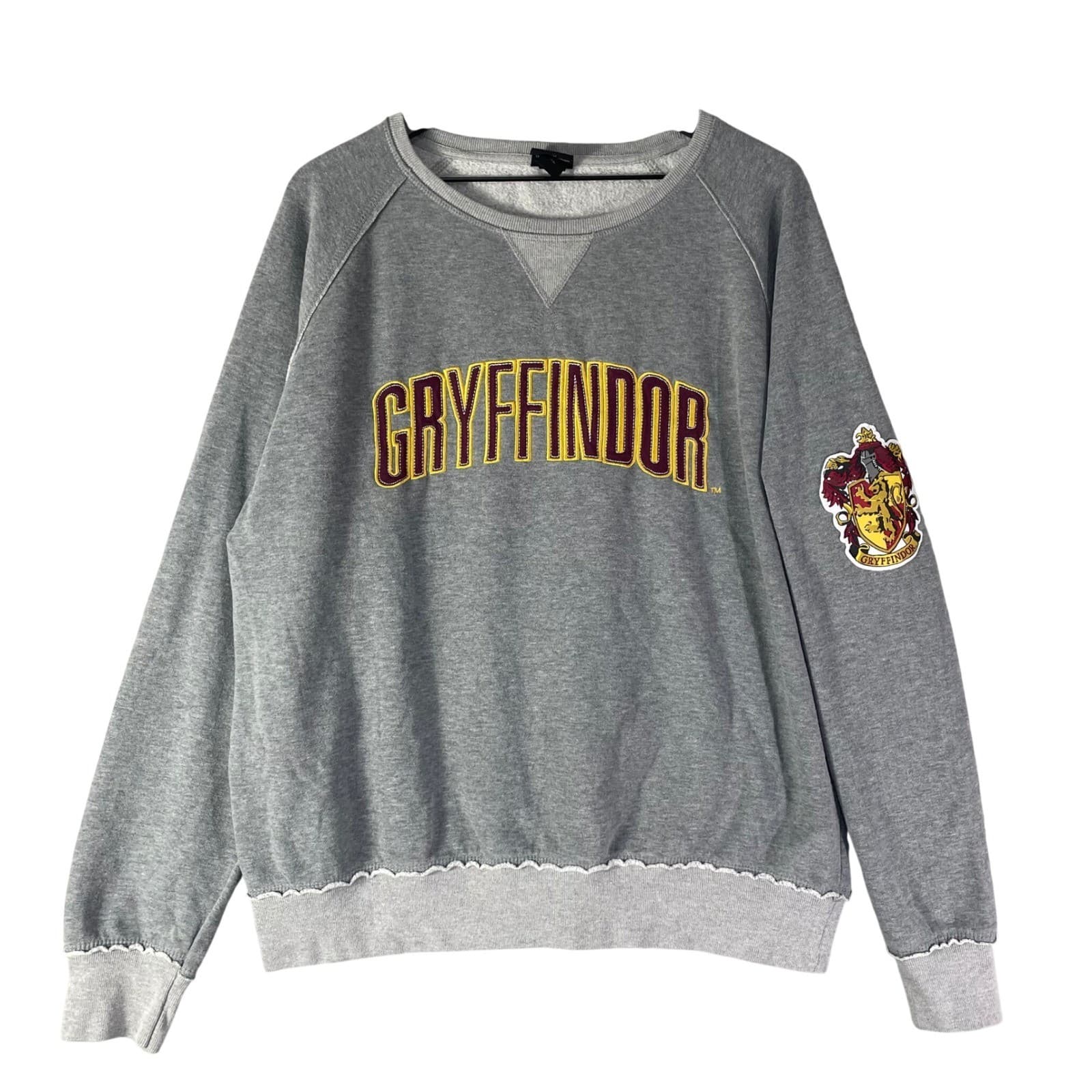 Harry Potter Gryffindor Sweatshirt Mens XL Gray Universal Studios Crewneck