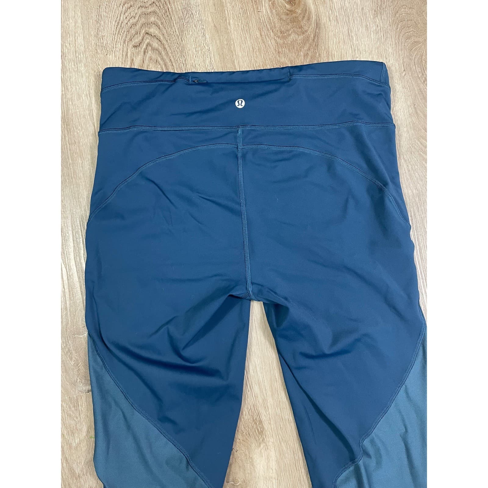 Lululemon Align Crop Leggings Womens 12 Blue High Rise Yoga Pants Pockets - Thumbnail 6