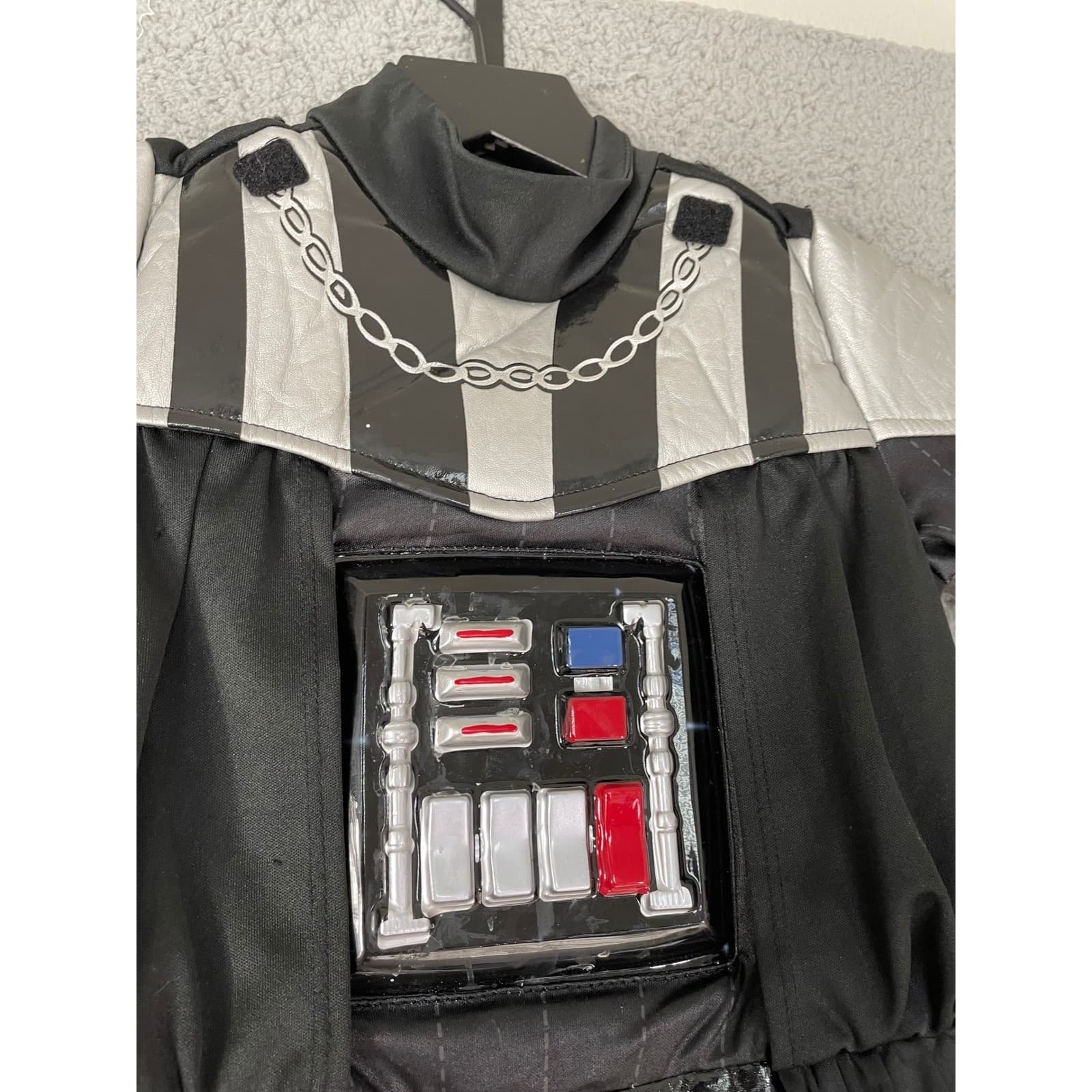 Star Wars Darth Vader Costume Kids Size 4 Disney Parks Jumpsuit Black Silver - Thumbnail 10