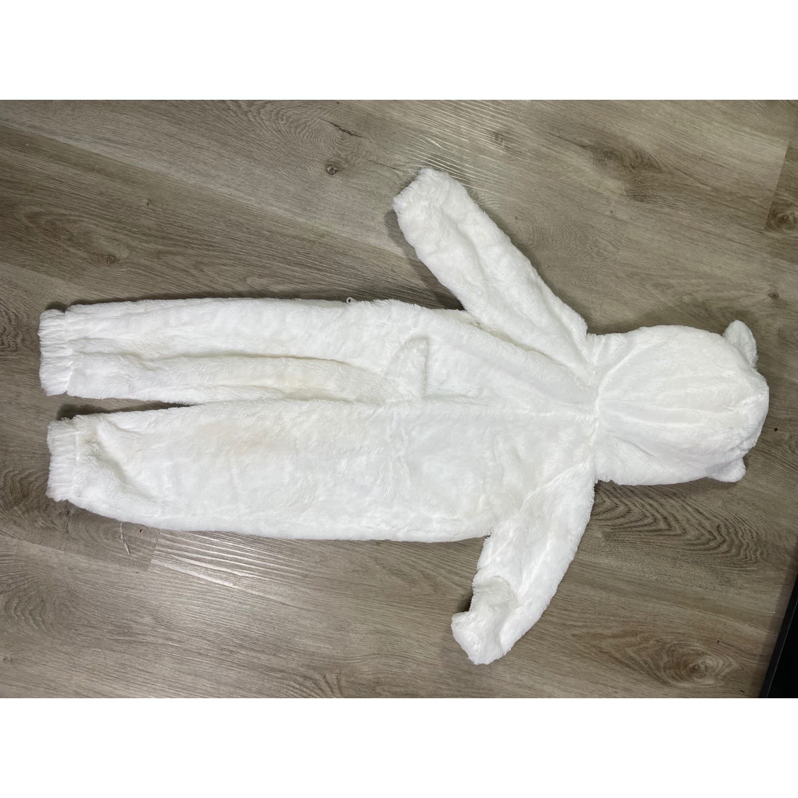 Target Bullseye Dog Costume Toddler 2T 3T Halloween White Faux Fur Hooded - Thumbnail 9