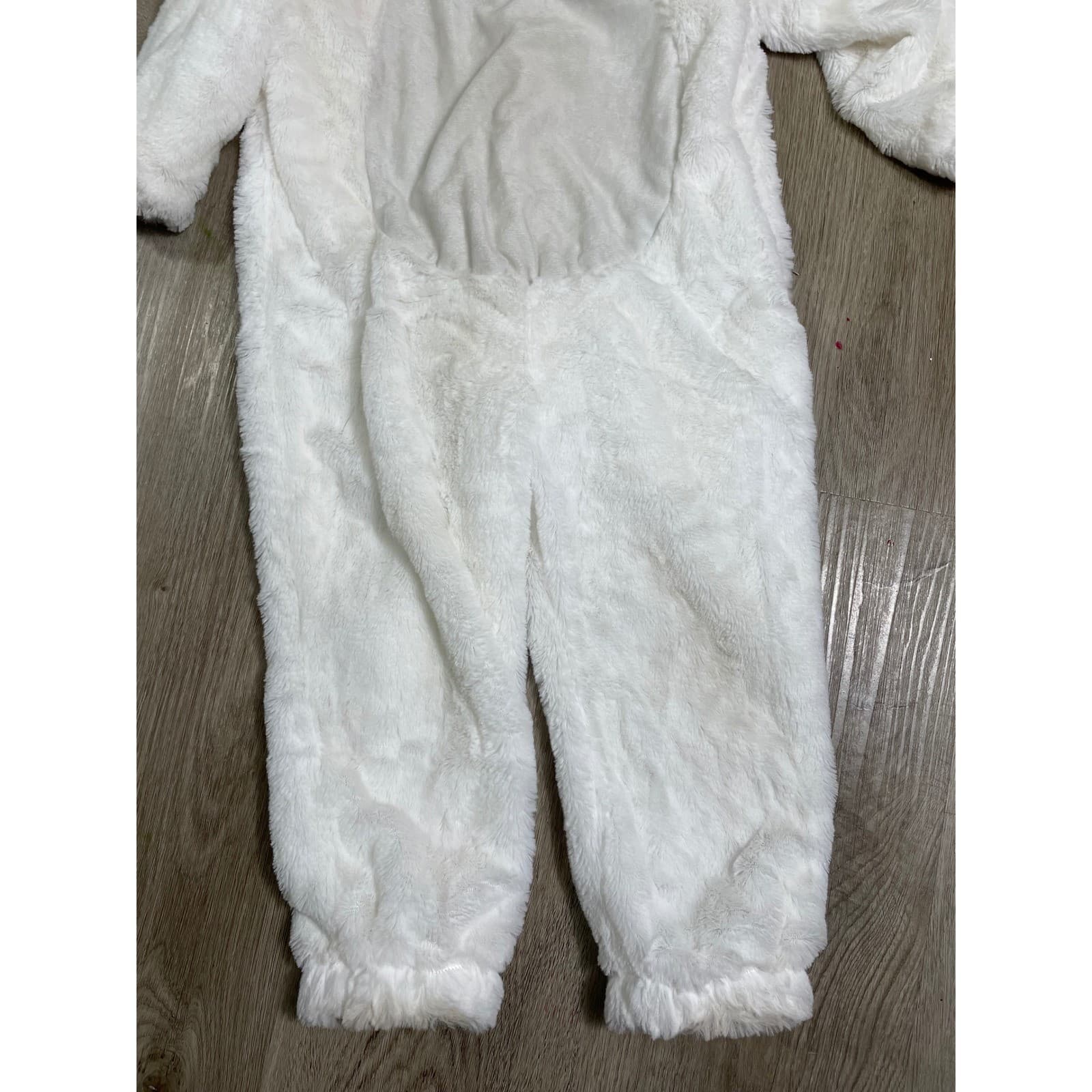 Target Bullseye Dog Costume Toddler 2T 3T Halloween White Faux Fur Hooded - Thumbnail 5