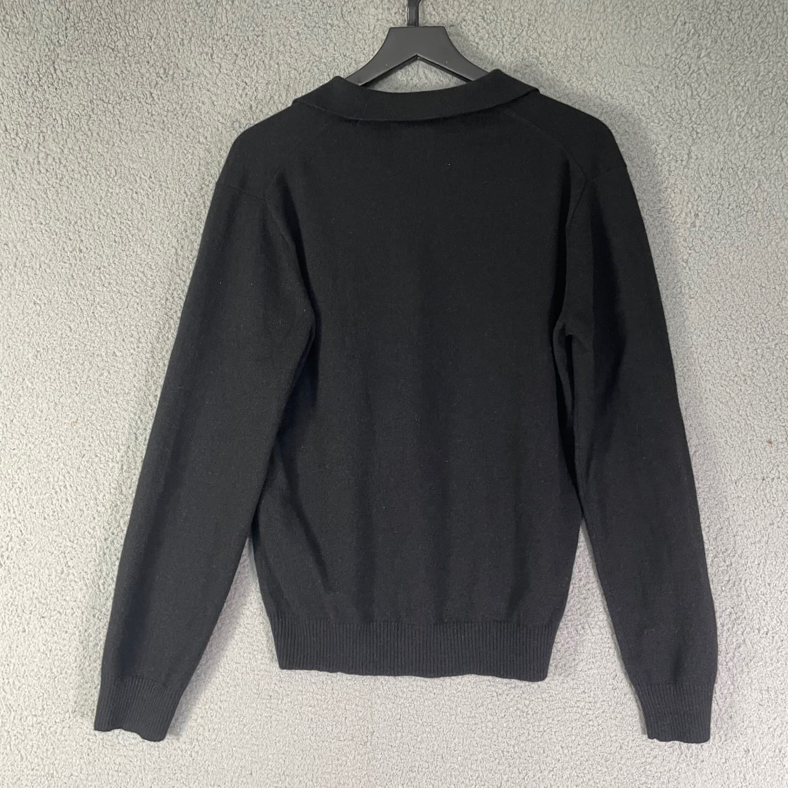 Banana Republic Cashmere Sweater Mens XL Black Pullover Luxury Knit - Thumbnail 8