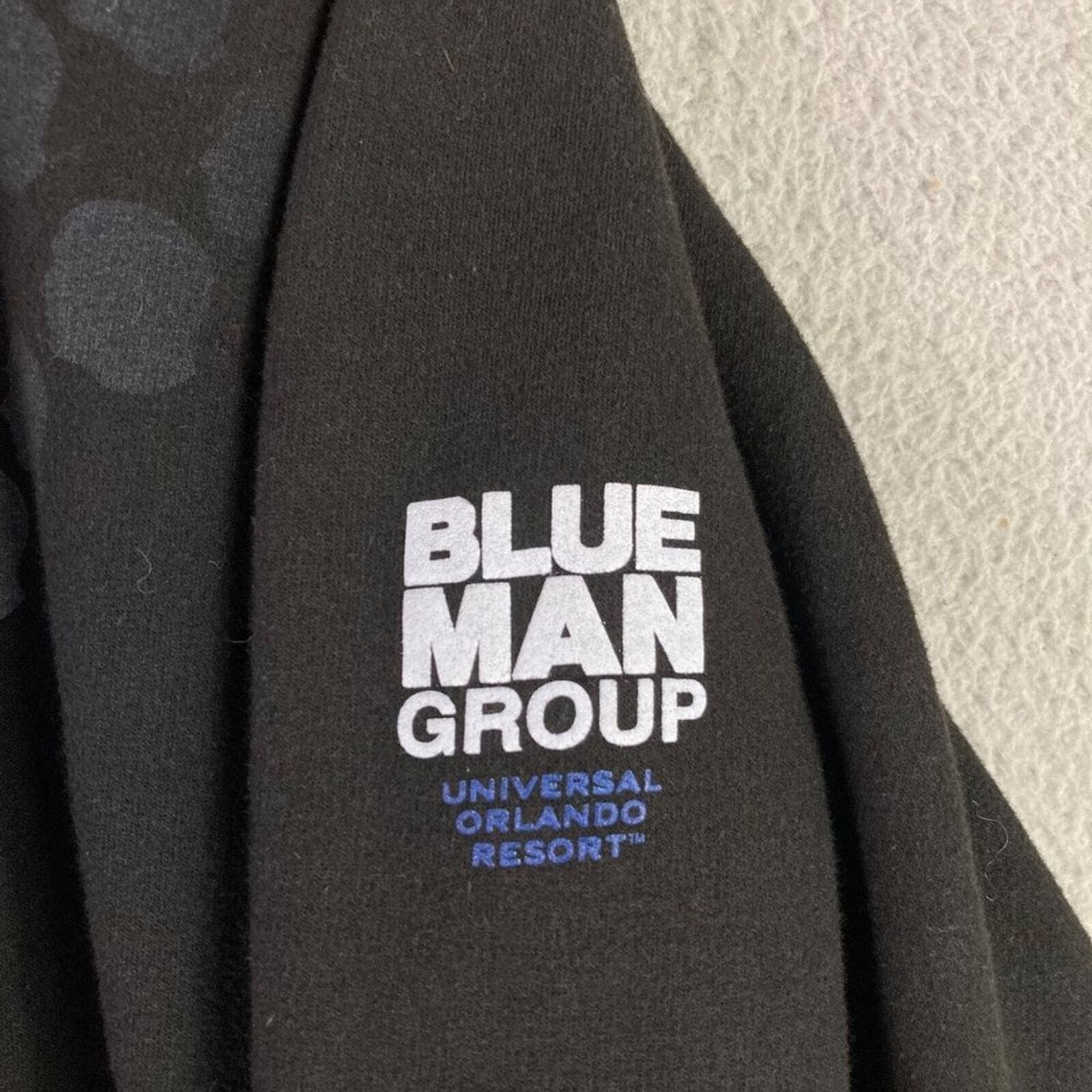 Blue Man Group Hoodie Sweatshirt Universal Orlando Mens Size Large Adult Black - Thumbnail 5