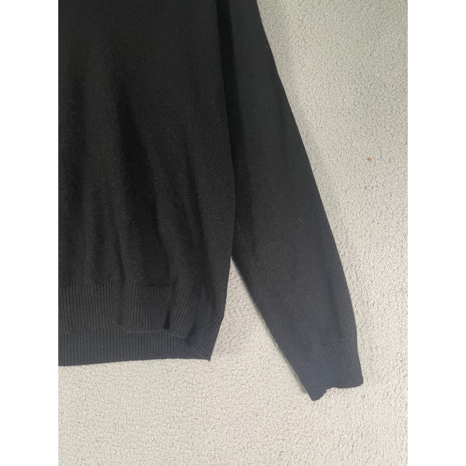 Banana Republic Cashmere Sweater Mens XL Black Pullover Luxury Knit - Thumbnail 6