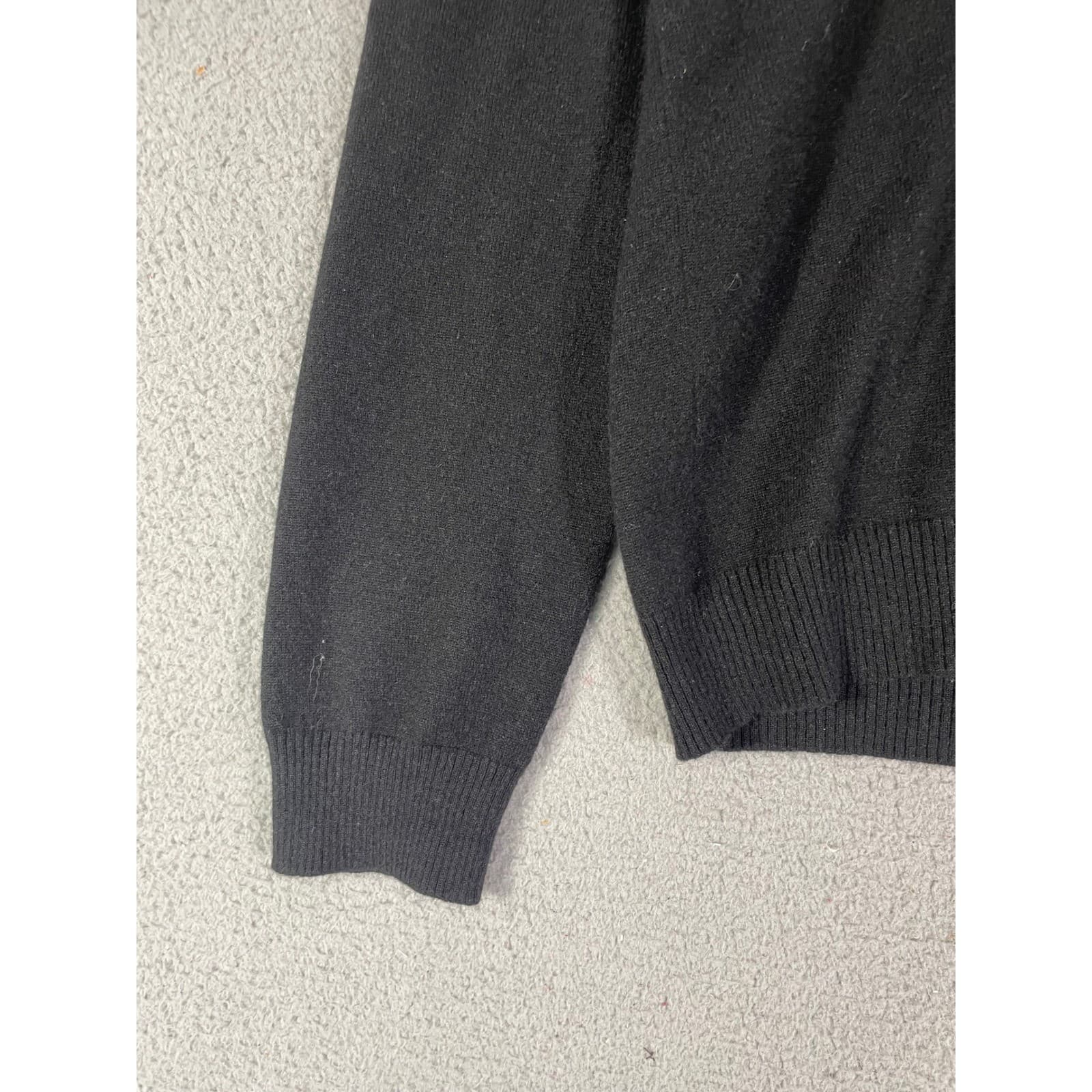 Banana Republic Cashmere Sweater Mens XL Black Pullover Luxury Knit - Thumbnail 7
