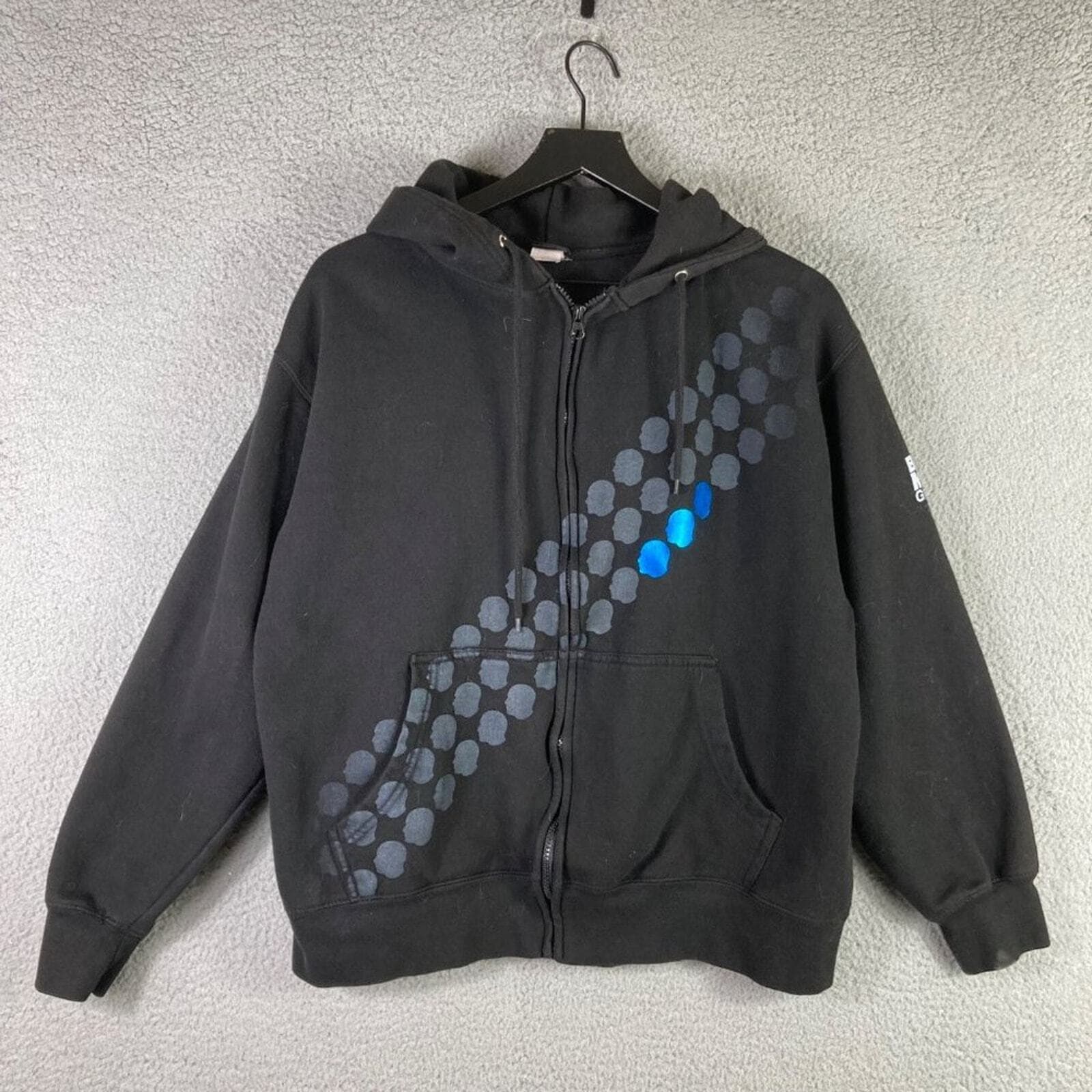 Blue Man Group Hoodie Sweatshirt Universal Orlando Mens Size Large Adult Black - Thumbnail 3