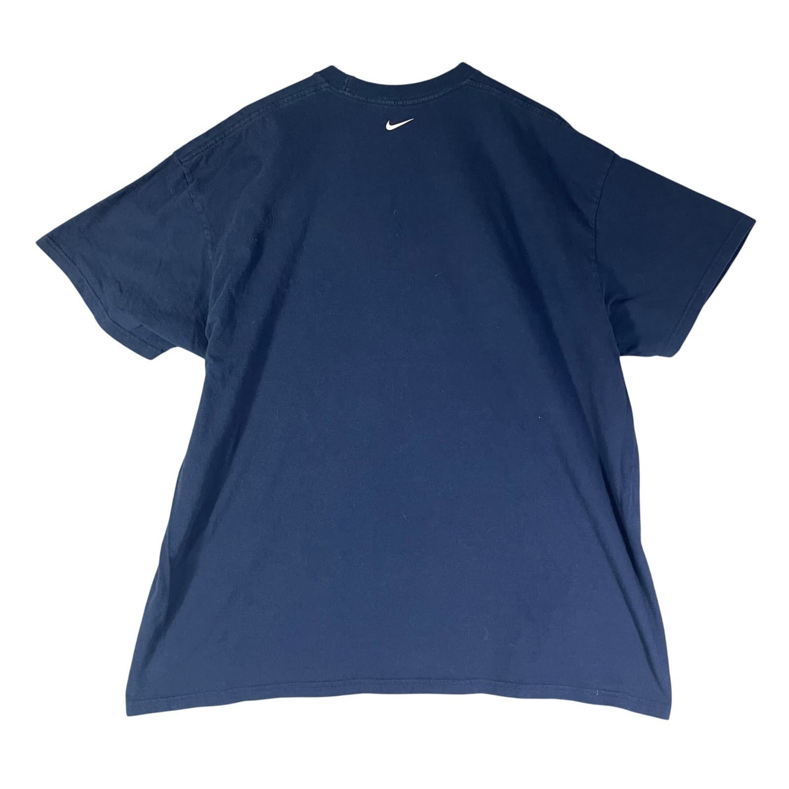 Nike T Shirt Mens XL Navy Blue Loose Fit Swoosh Logo Athletic Casual Tee - Thumbnail 2