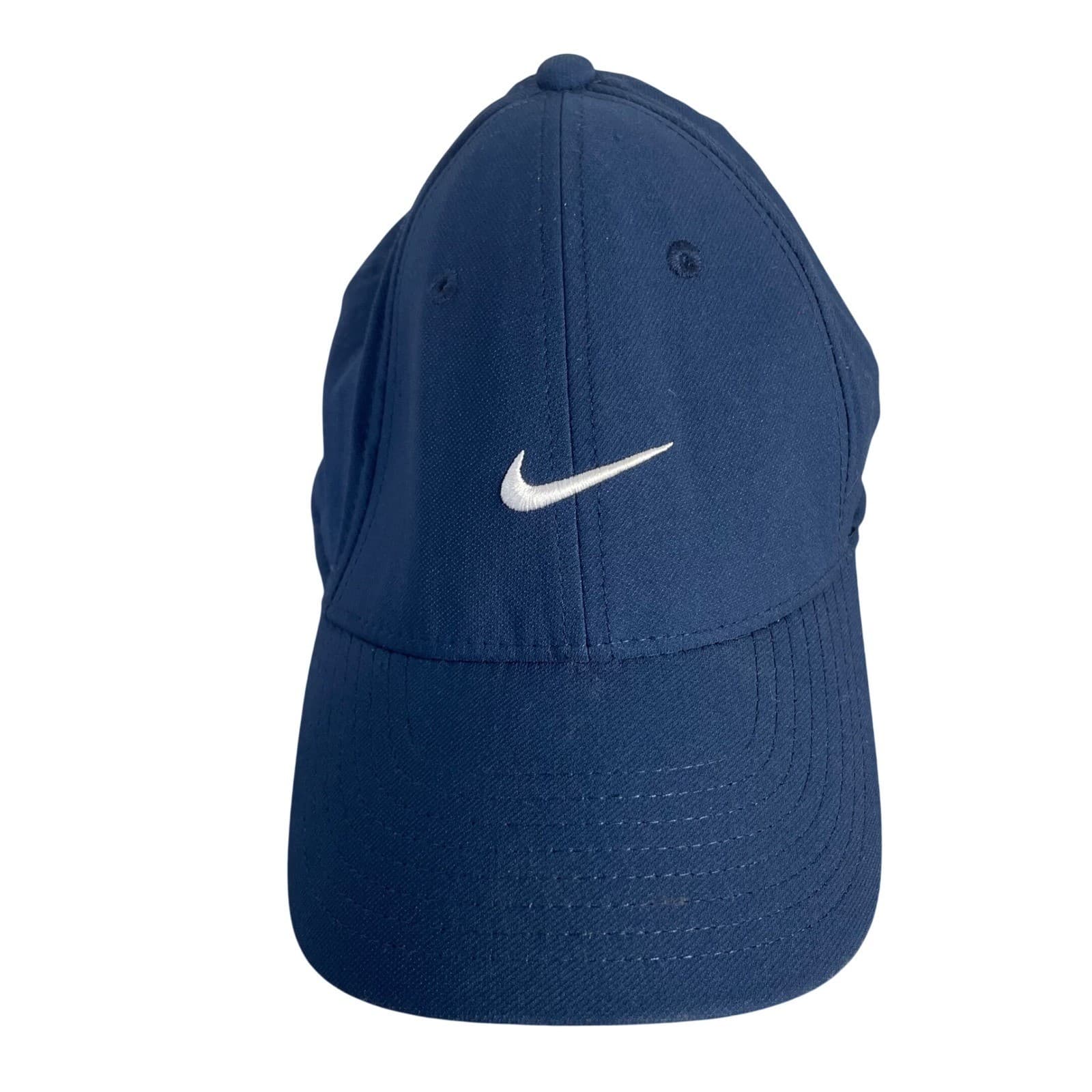 Nike Dri Fit Club Cap Hat Navy Blue Swoosh Adjustable S M Lightweight - Thumbnail 2