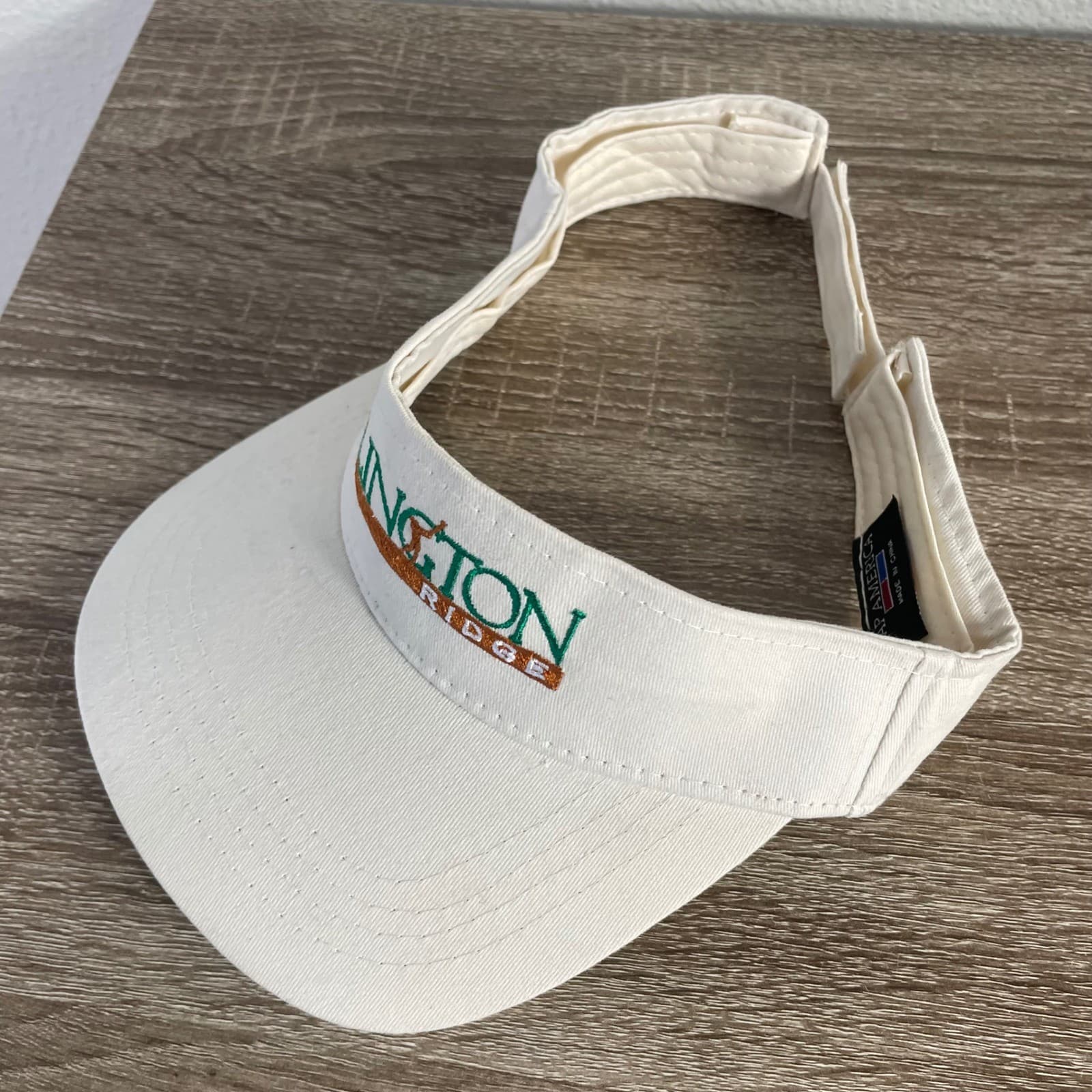 Arlington Ridge Golf Visor White Adjustable Cap America Country Club Hat - Thumbnail 5