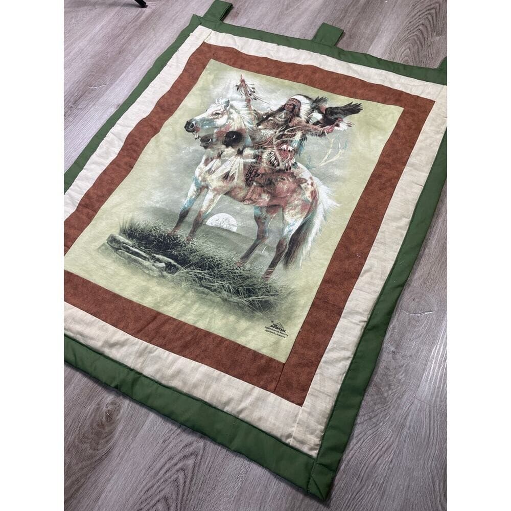 Set of 3 The Mountain Art Wall Hangings Quilted Cotton Tapestry Panels - Thumbnail 4