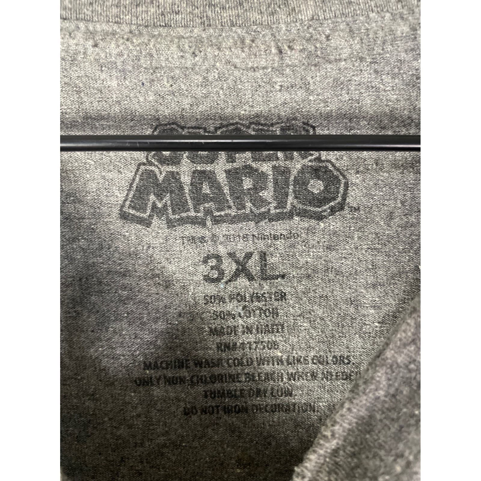 Super Mario T Shirt Mens 3XL Nintendo Gray Video Game Characters Graphic Tee - Thumbnail 3