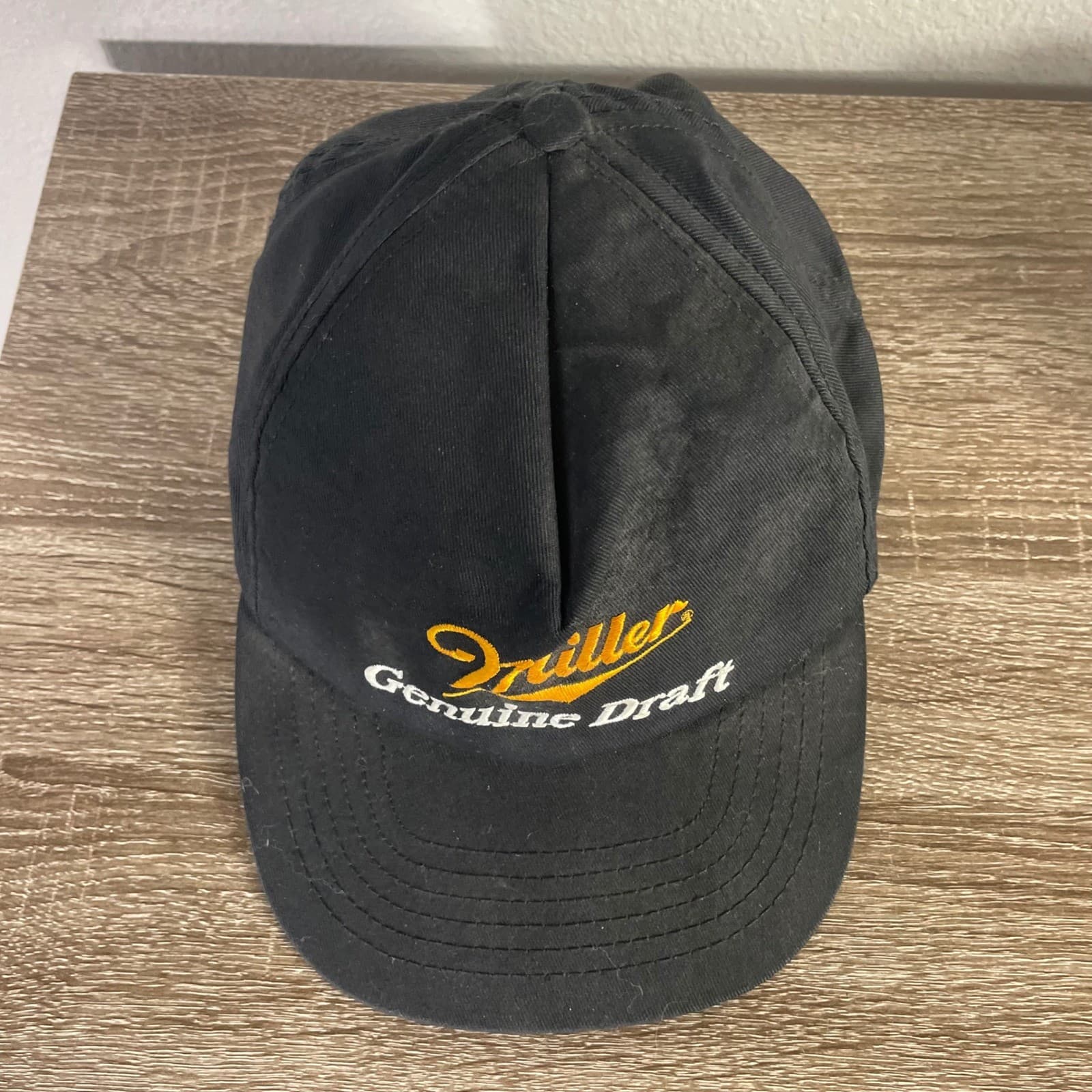 Vintage Miller Genuine Draft Hat Snapback Black Beer Logo Cap USA 90s - Thumbnail 4
