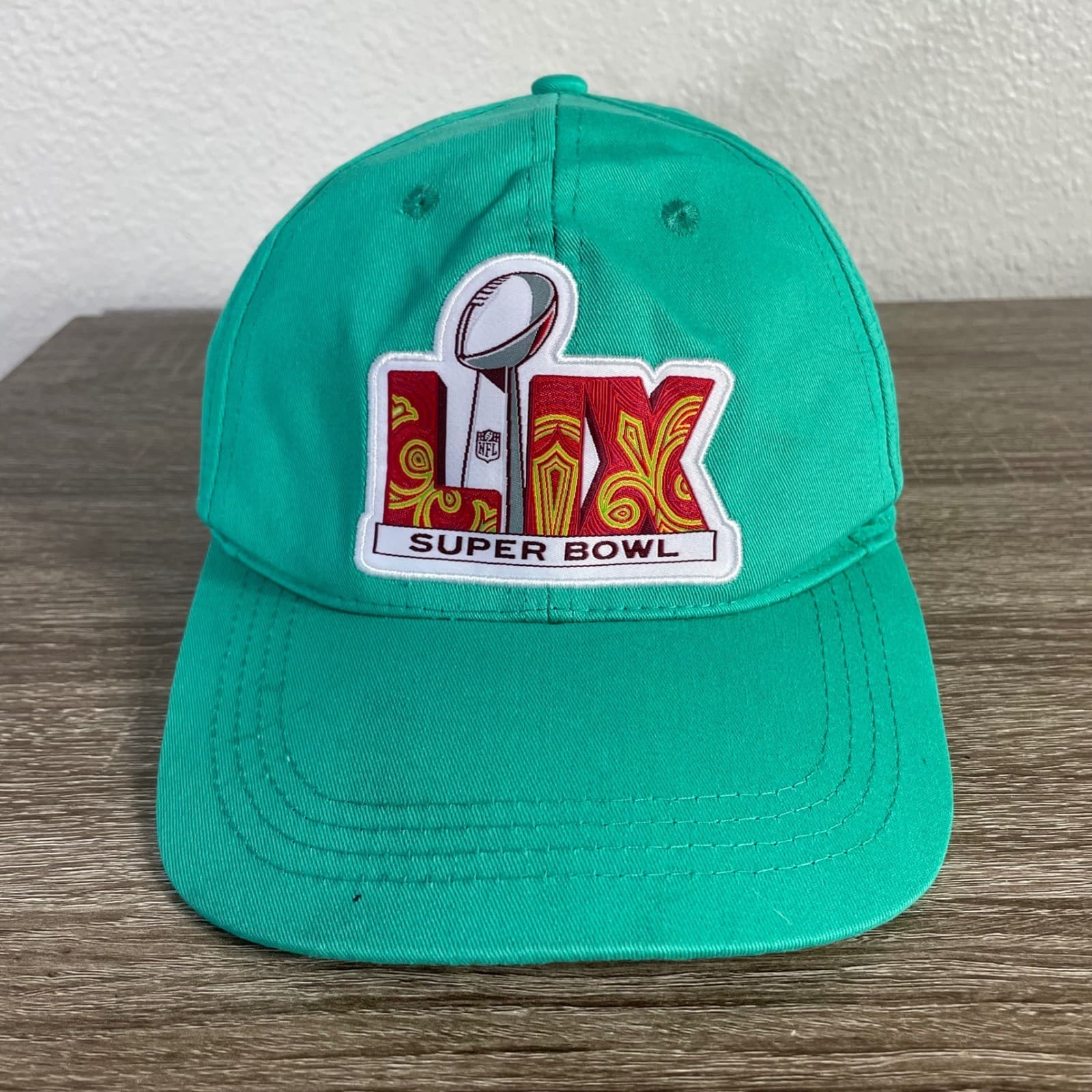 Super Bowl LIX Hat Teal NFL Football Cap Krewe Adjustable 2025 New Orleans - Thumbnail 2