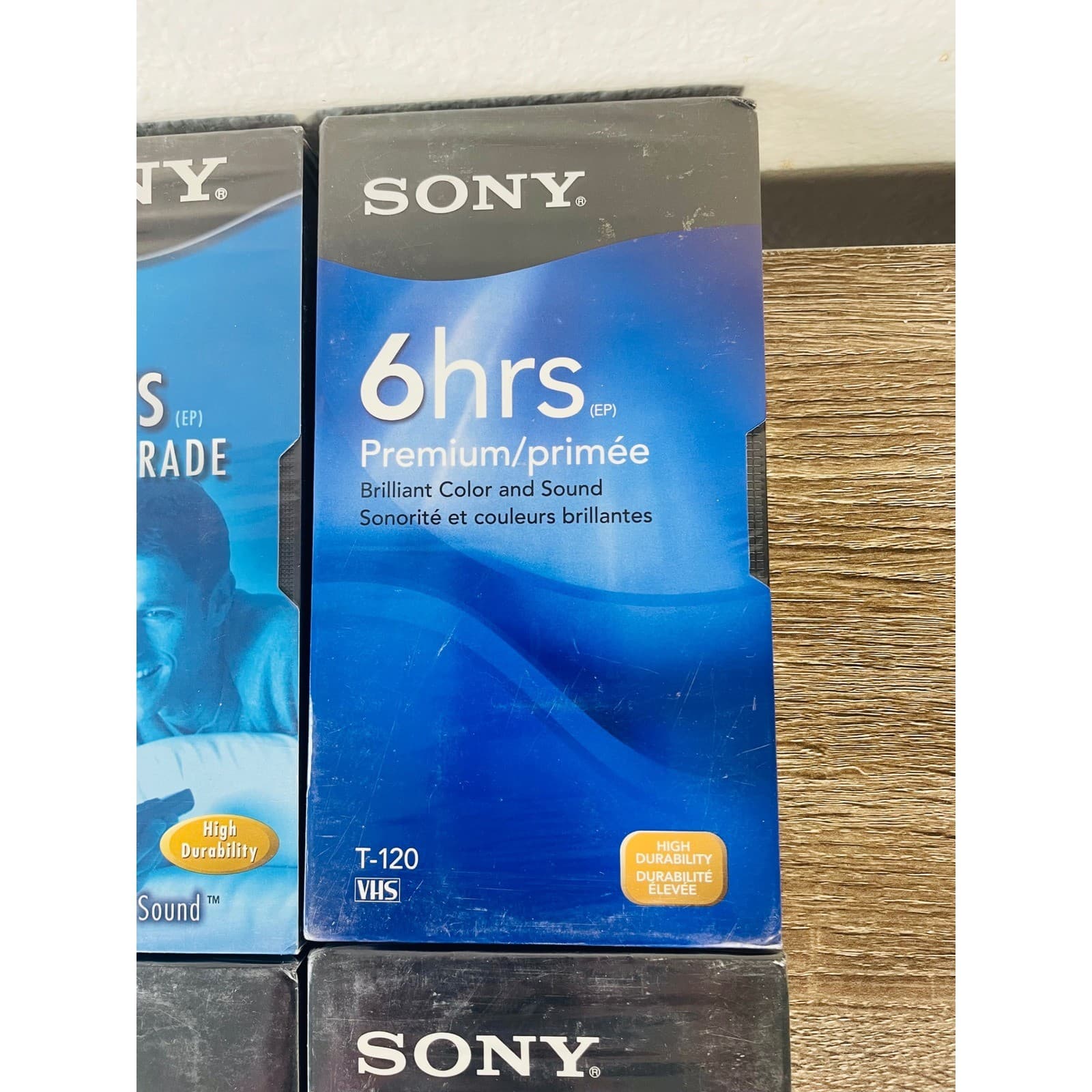 Sony T-120 VHS Blank Tapes Lot 6 New Sealed Premium 6 Hour Recordable Video - Thumbnail 4