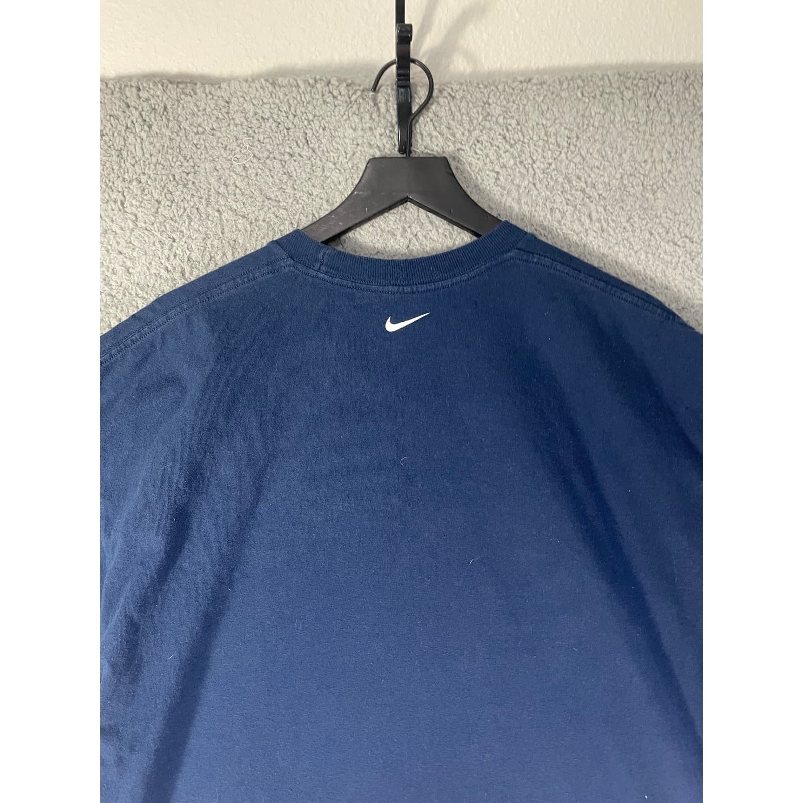 Nike T Shirt Mens XL Navy Blue Loose Fit Swoosh Logo Athletic Casual Tee - Thumbnail 8