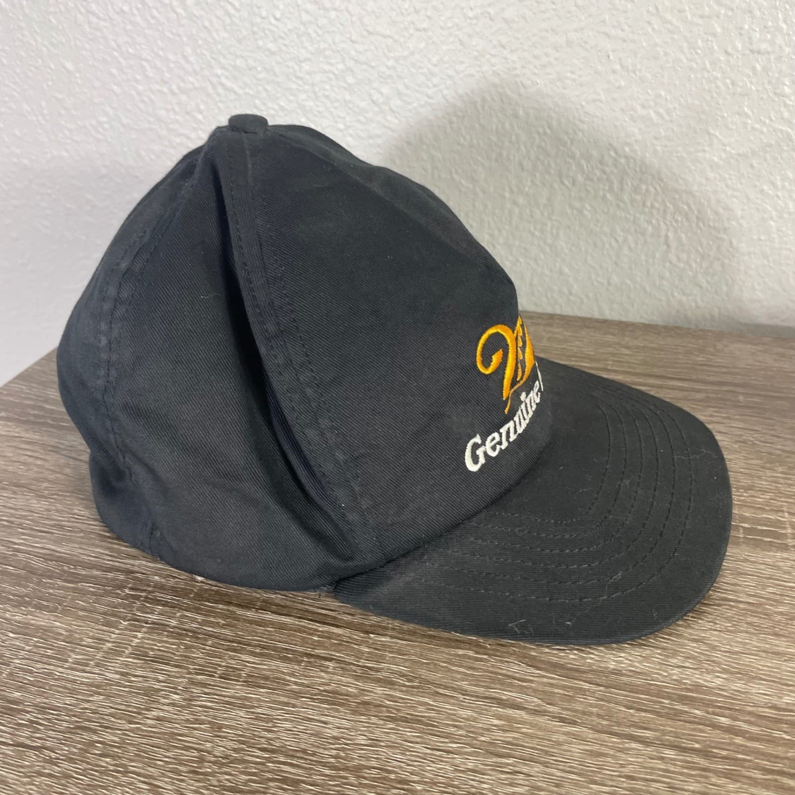 Vintage Miller Genuine Draft Hat Snapback Black Beer Logo Cap USA 90s - Thumbnail 8
