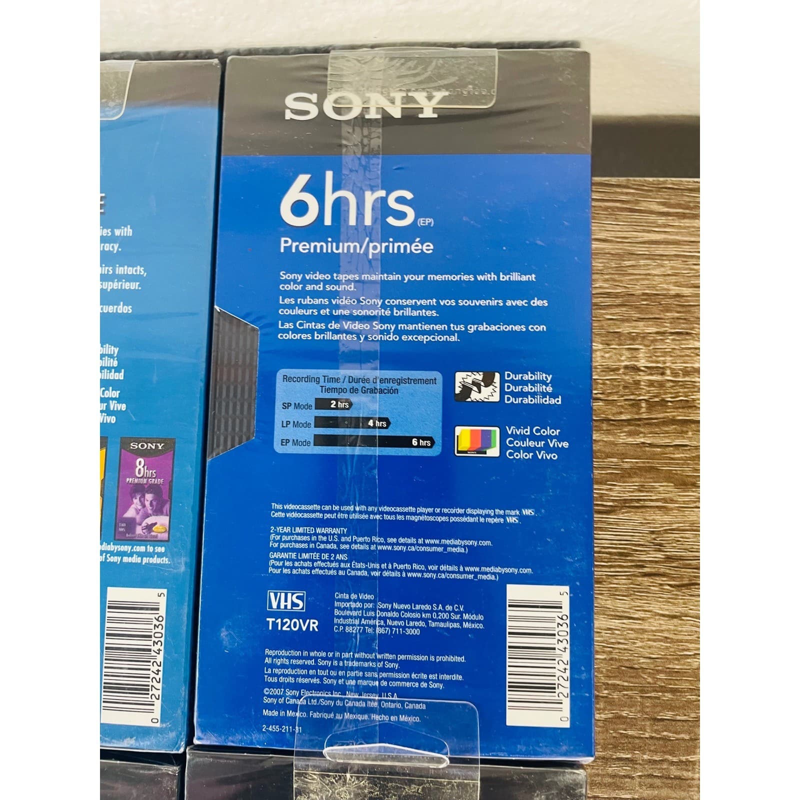 Sony T-120 VHS Blank Tapes Lot 6 New Sealed Premium 6 Hour Recordable Video - Thumbnail 7