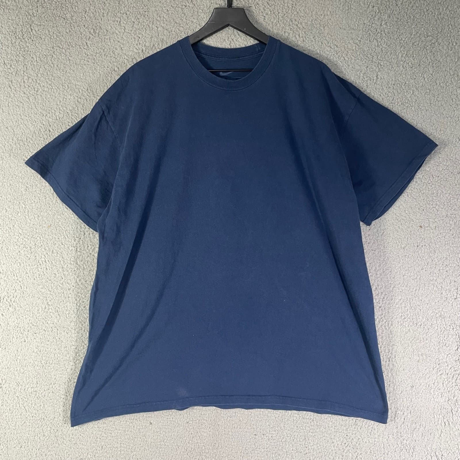 Nike T Shirt Mens XL Navy Blue Loose Fit Swoosh Logo Athletic Casual Tee - Thumbnail 4