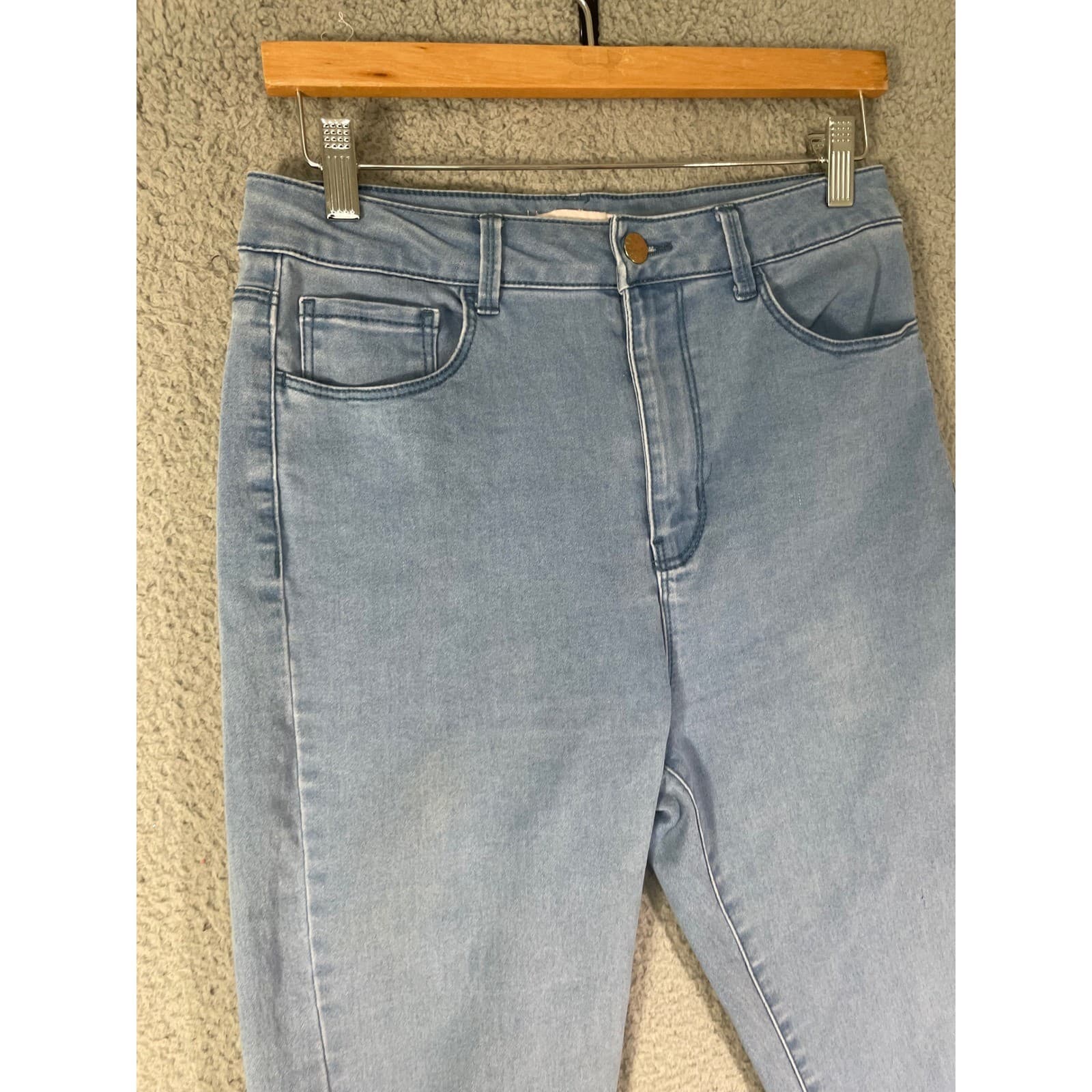 Forever 21 Jeans Womens 28 High Rise Skinny Light Wash Blue Stretch Denim - Thumbnail 7