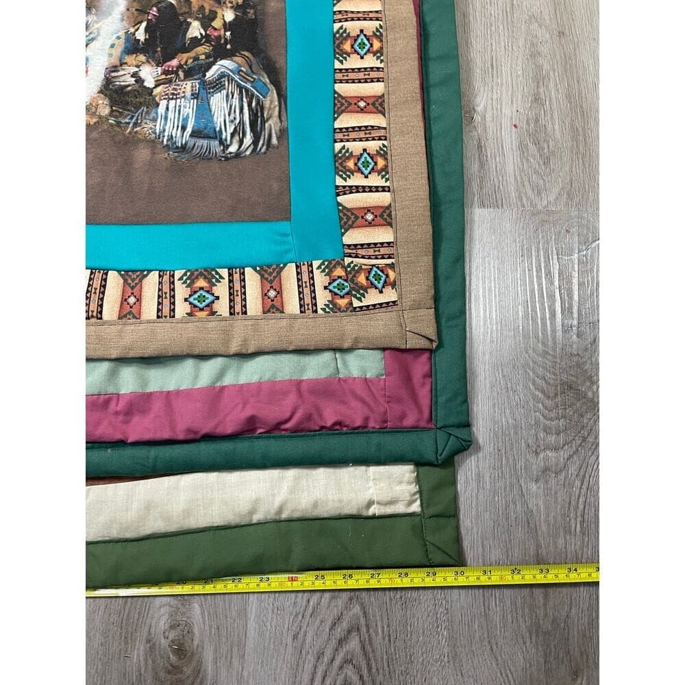 Set of 3 The Mountain Art Wall Hangings Quilted Cotton Tapestry Panels - Thumbnail 8