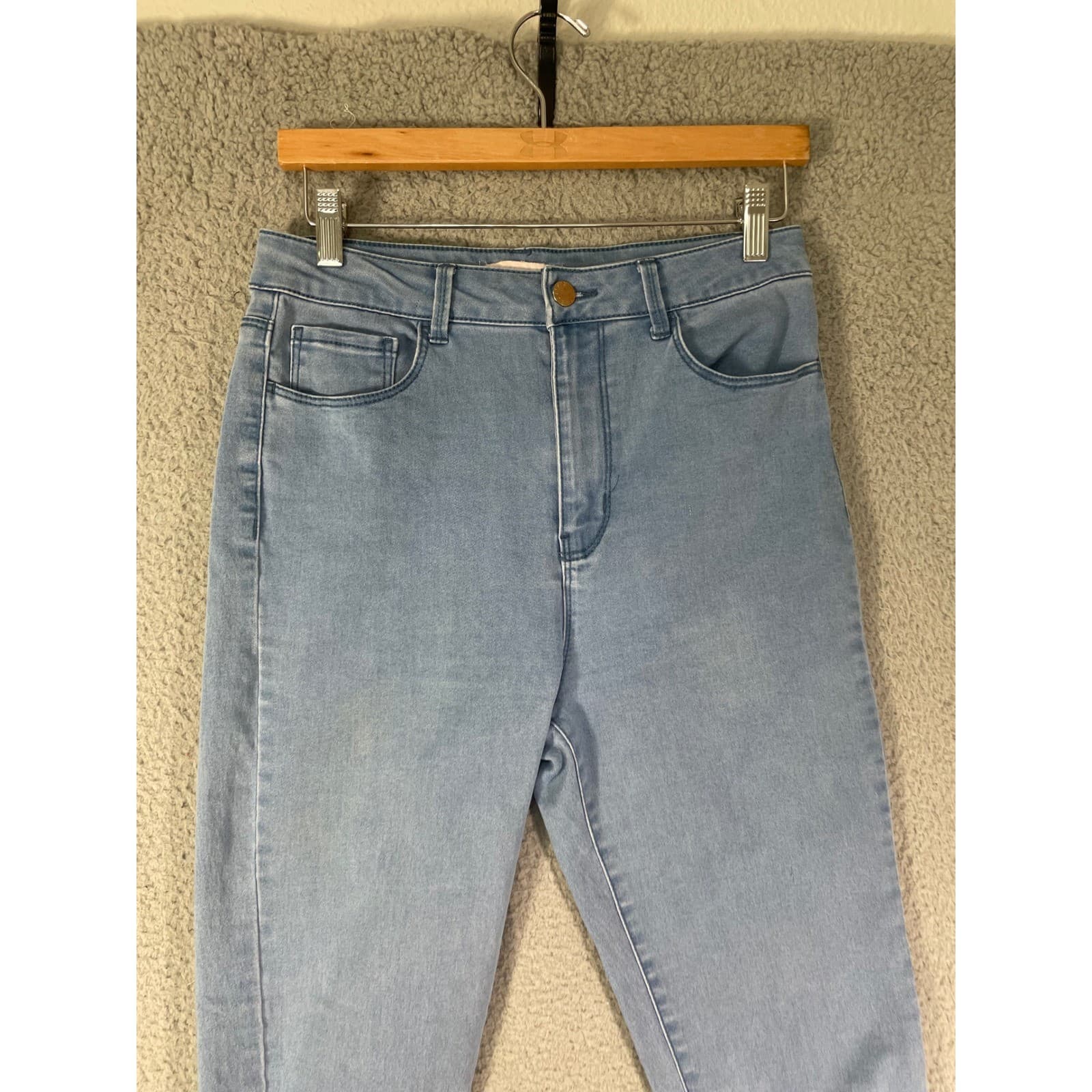 Forever 21 Jeans Womens 28 High Rise Skinny Light Wash Blue Stretch Denim - Thumbnail 5