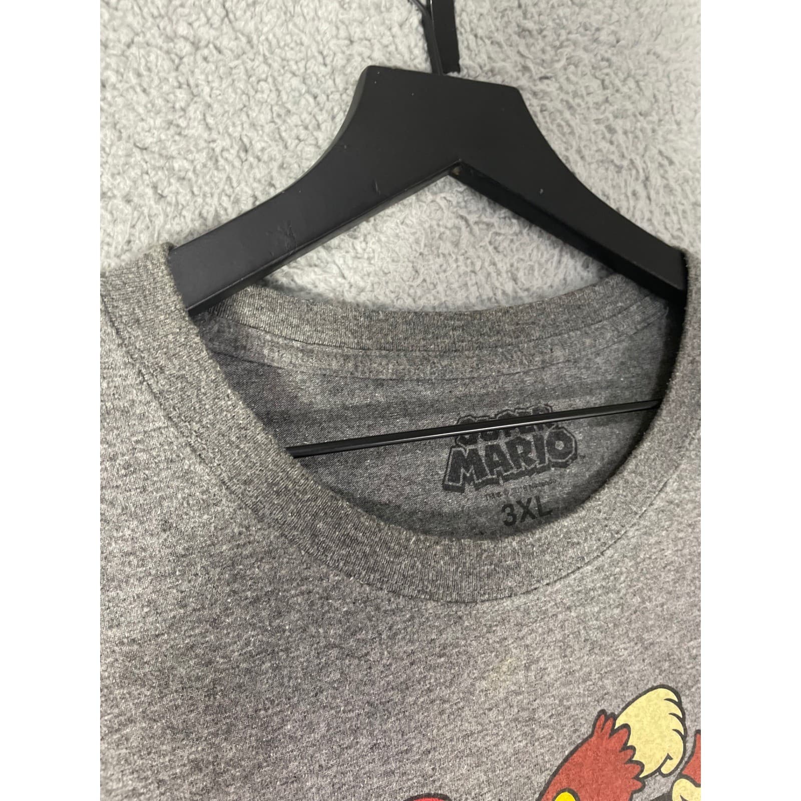 Super Mario T Shirt Mens 3XL Nintendo Gray Video Game Characters Graphic Tee - Thumbnail 6