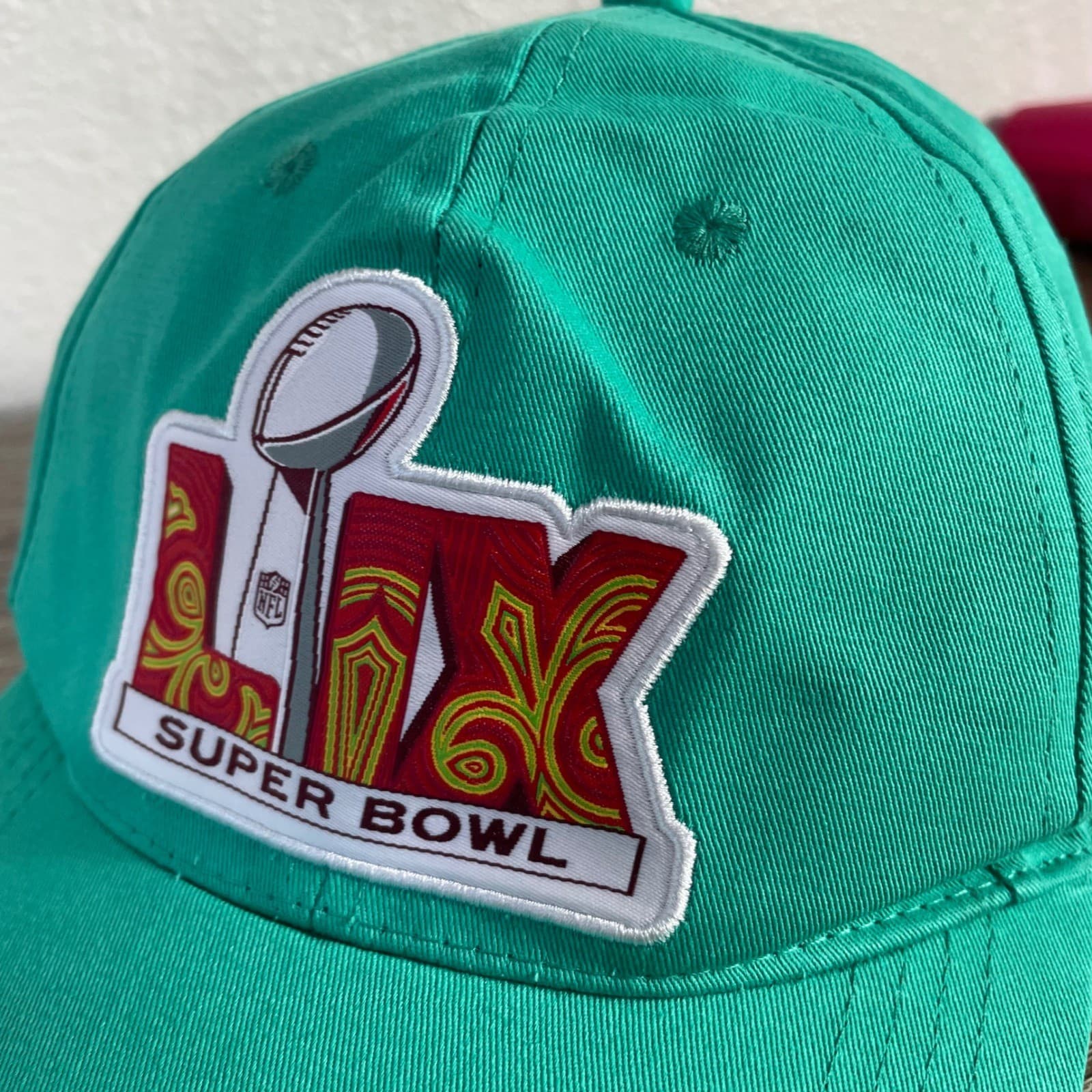 Super Bowl LIX Hat Teal NFL Football Cap Krewe Adjustable 2025 New Orleans - Thumbnail 4