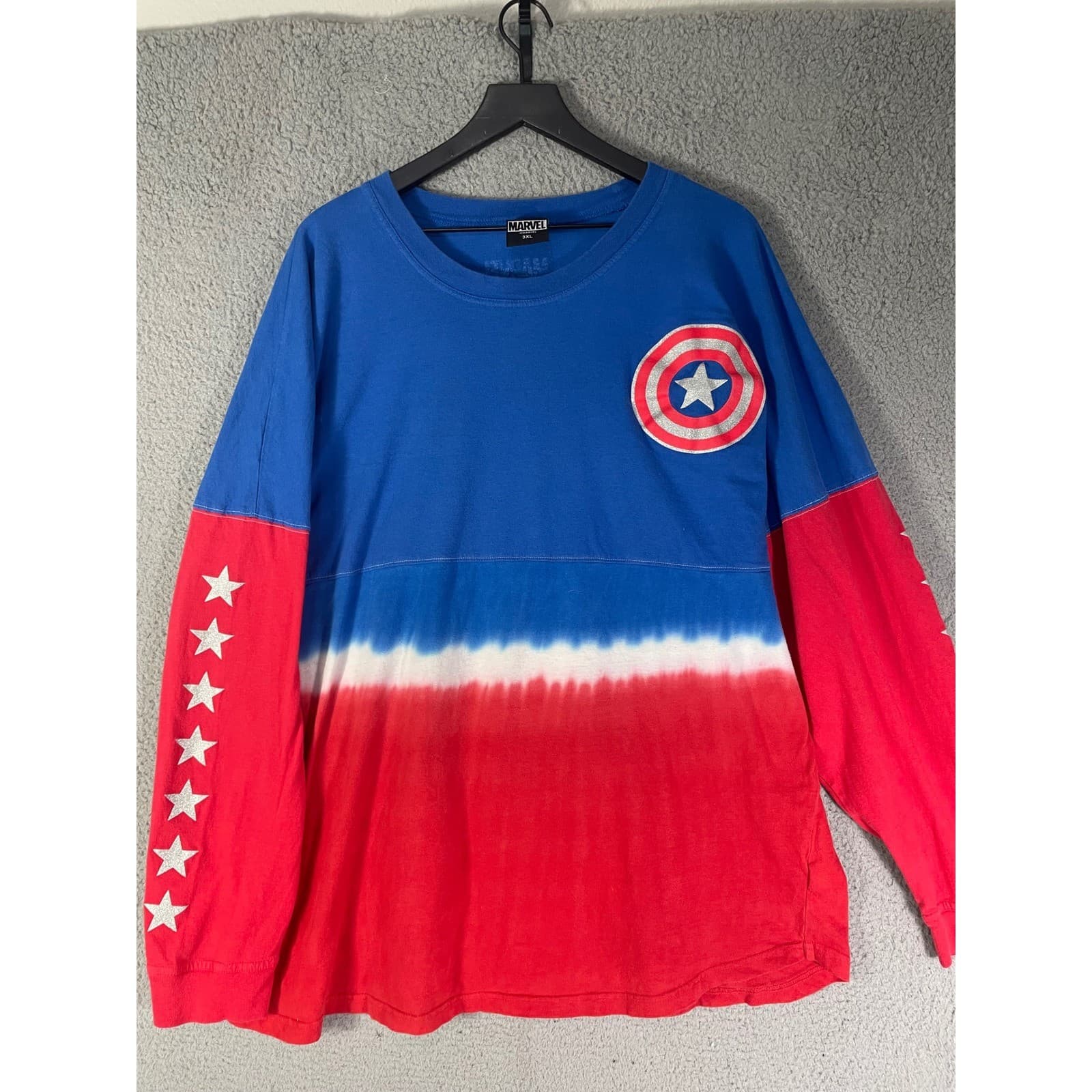 Captain America Jersey Shirt Mens 3XL Marvel Red White Blue Superhero - Thumbnail 5